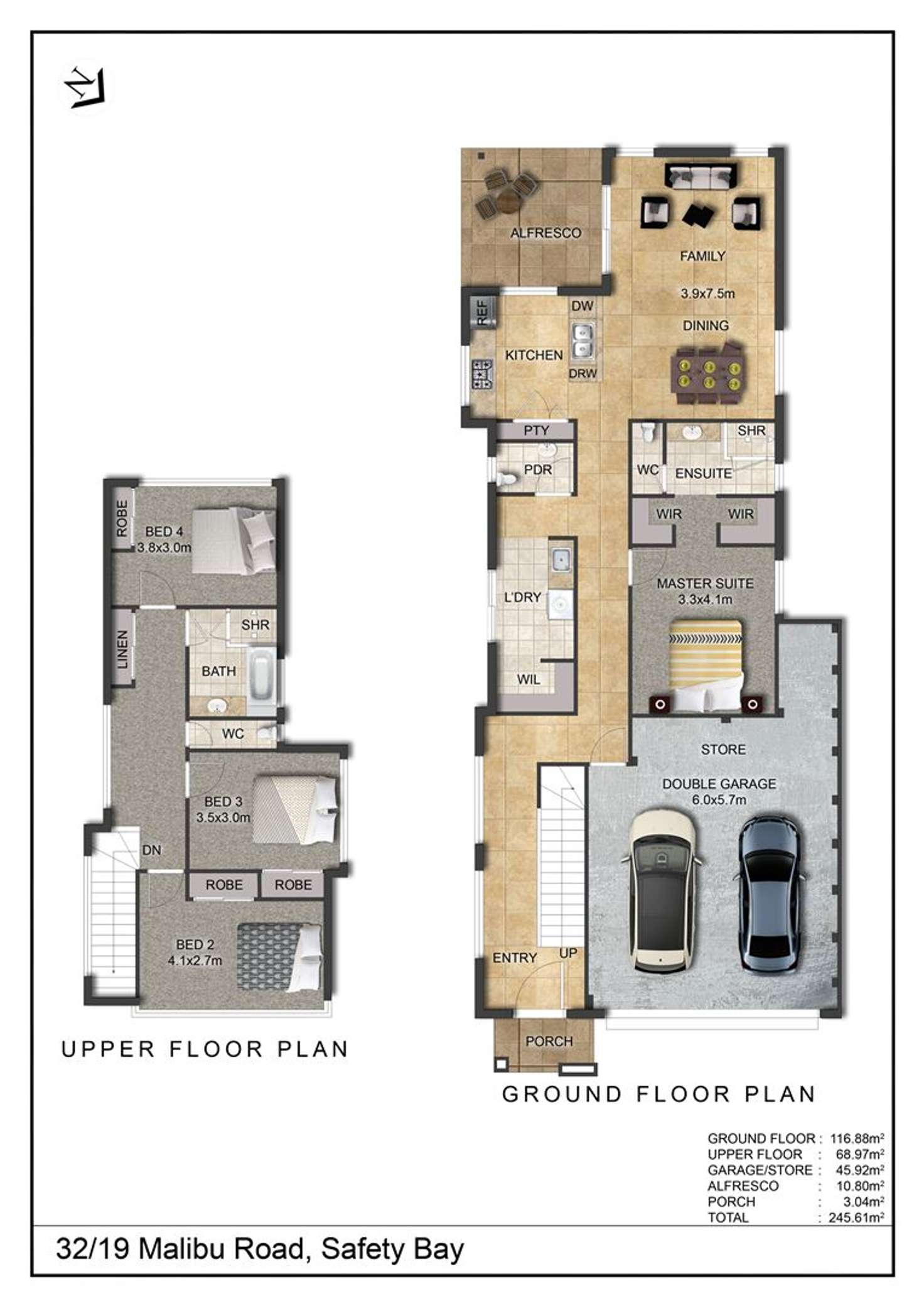 Floorplan of Homely house listing, 32/19 Malibu Road, Safety Bay WA 6169
