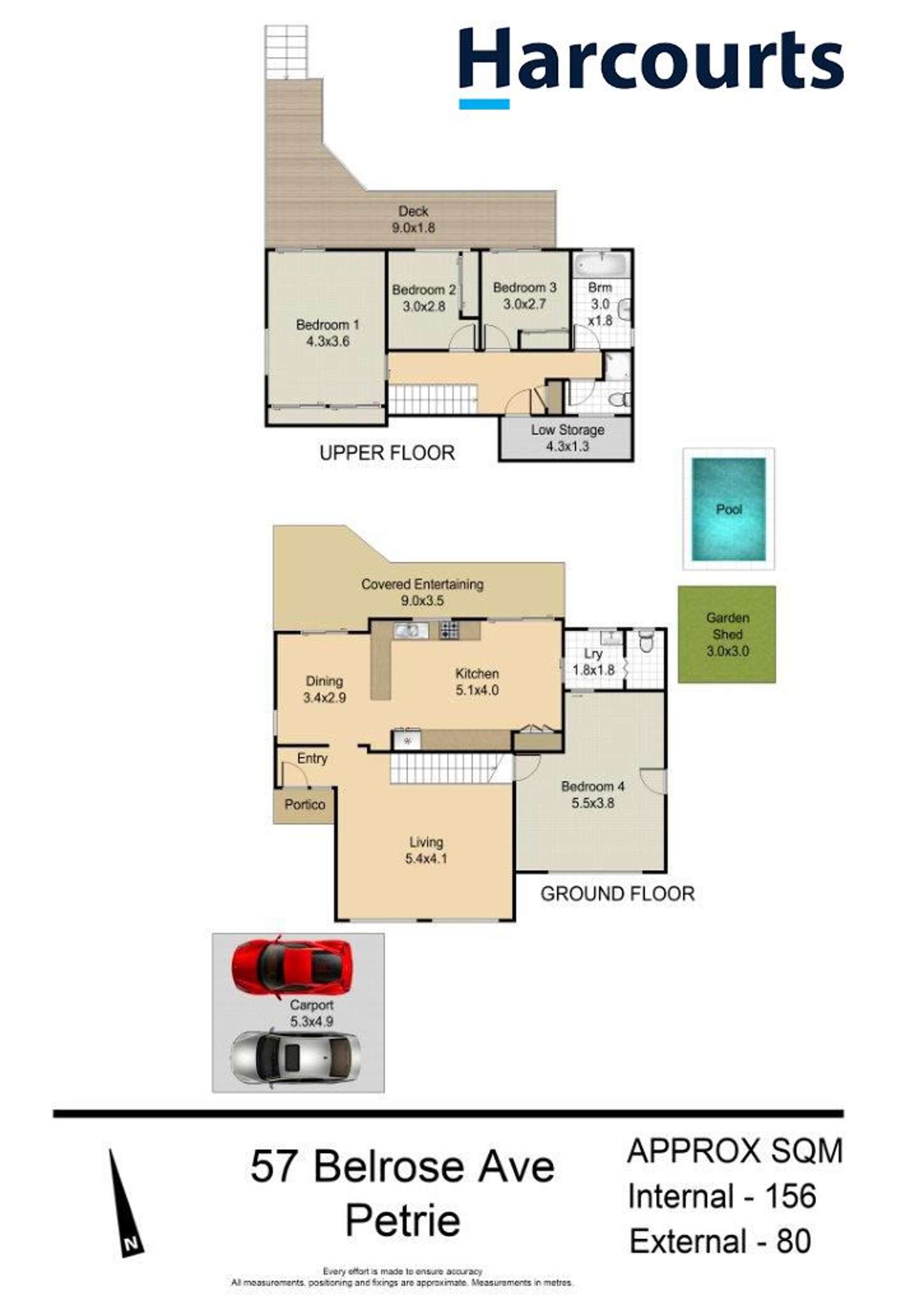 Floorplan of Homely house listing, 57 Belrose Av, Petrie QLD 4502