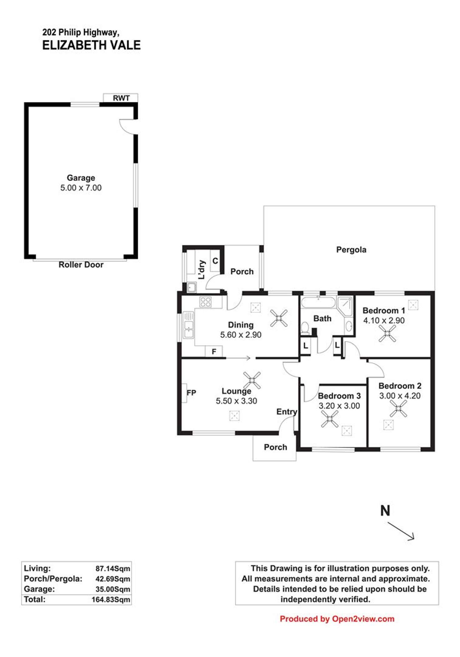 Floorplan of Homely house listing, 202 Philip Highway, Elizabeth Vale SA 5112