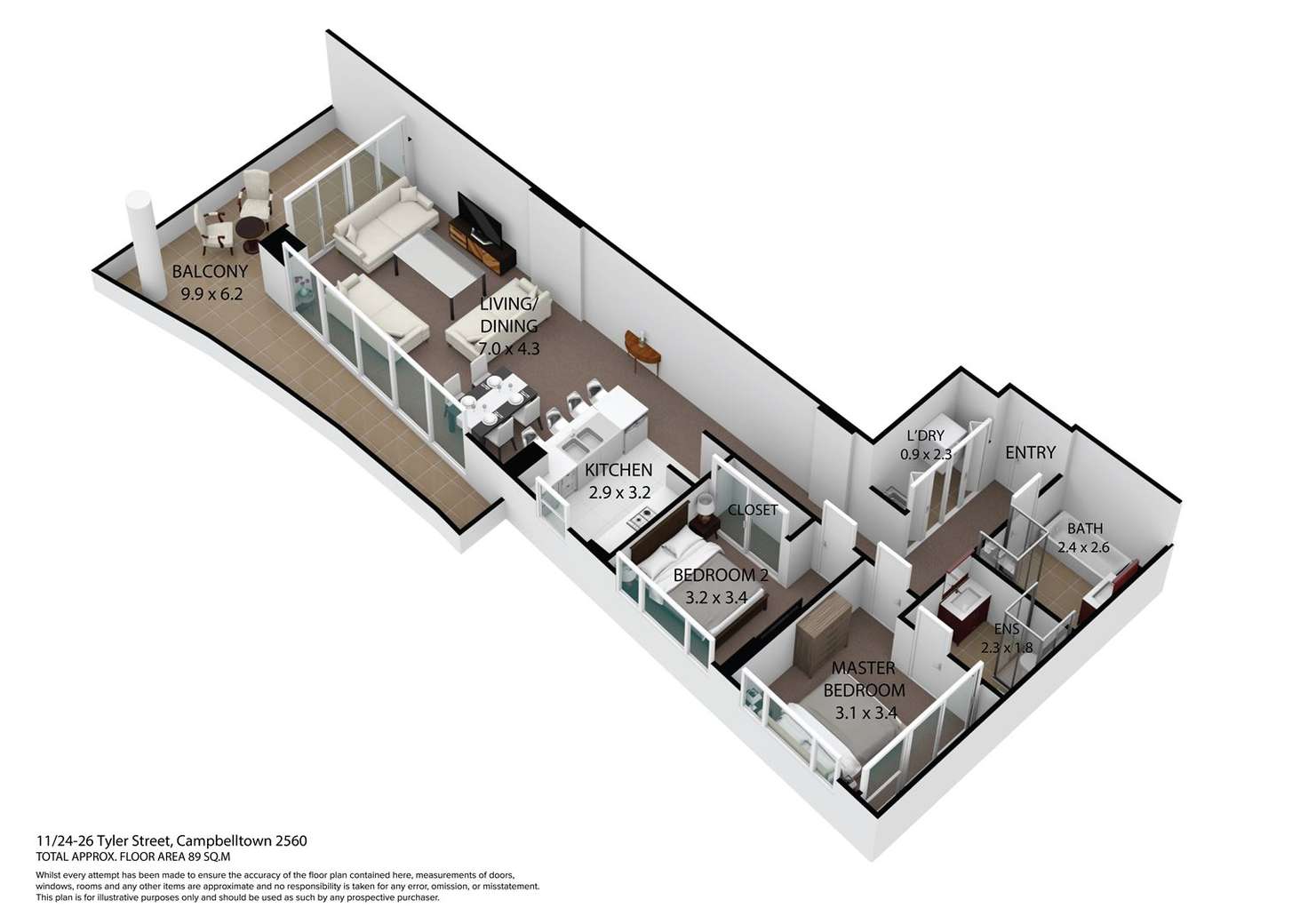 Floorplan of Homely apartment listing, 11/24-26 Tyler Street, Campbelltown NSW 2560