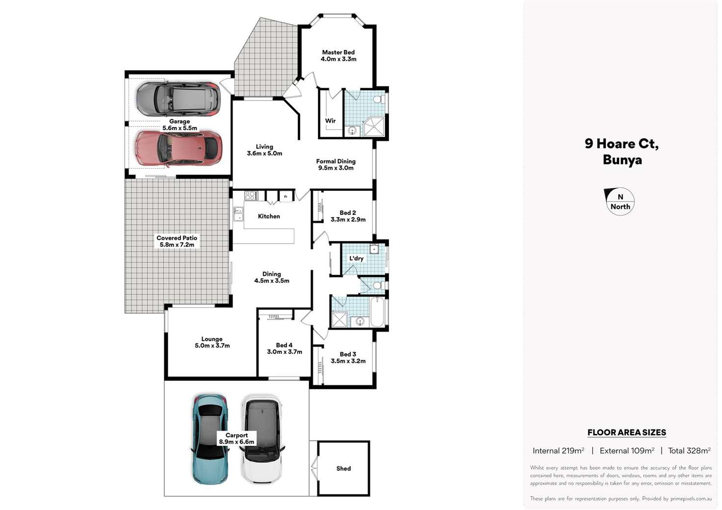 Floorplan of Homely house listing, 9 Hoare Court, Bunya QLD 4055