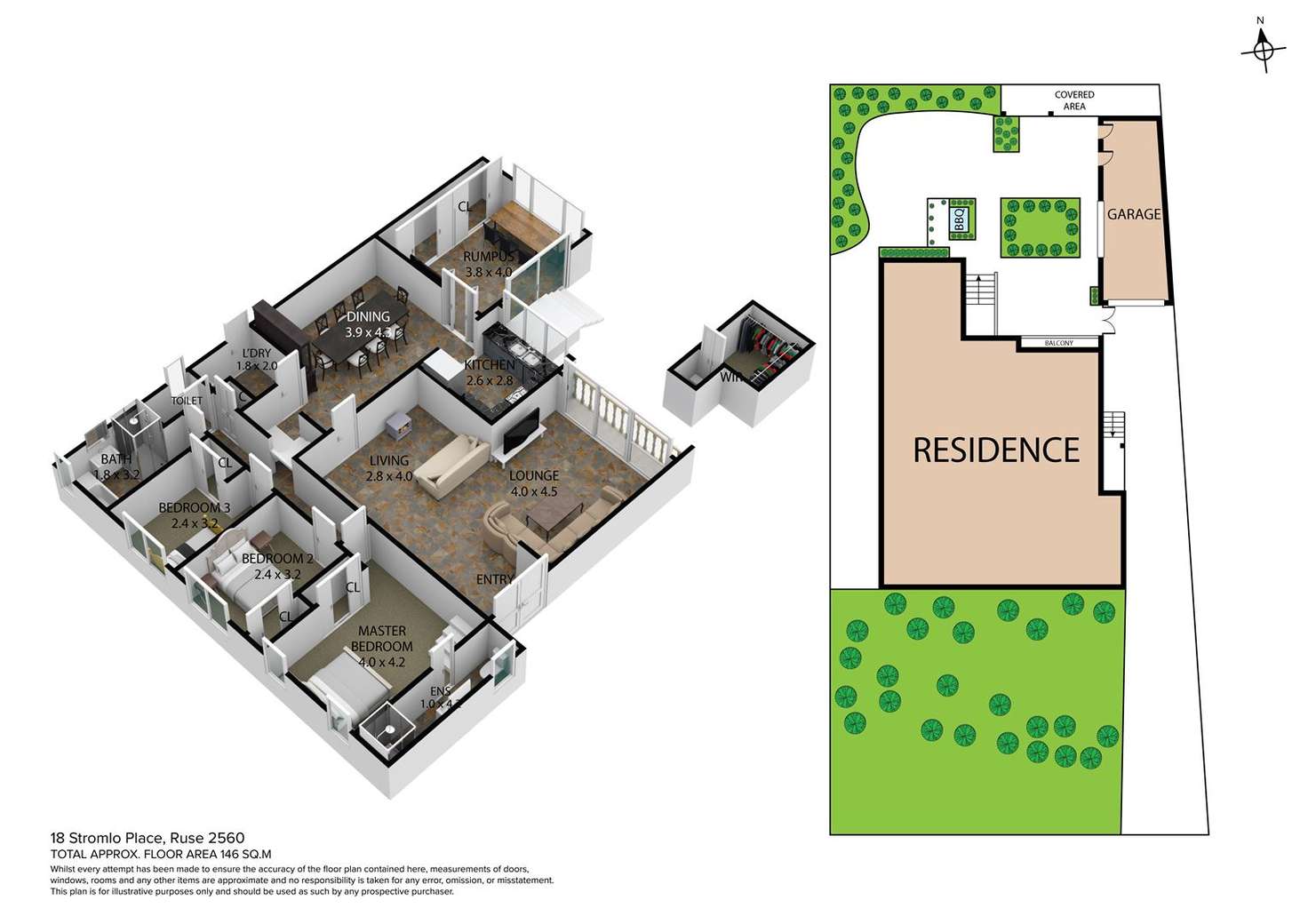 Floorplan of Homely house listing, 18 Stromlo Place, Ruse NSW 2560