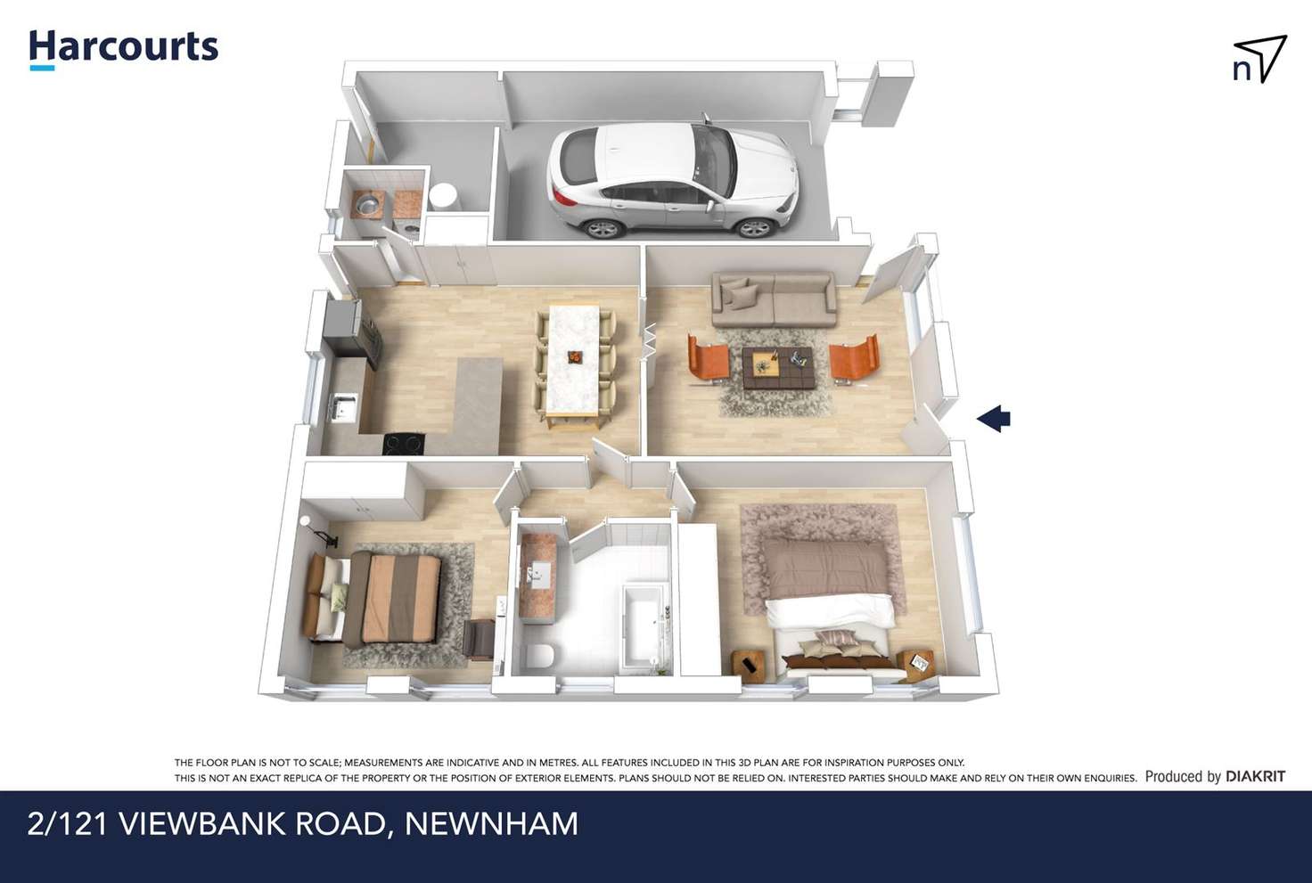 Floorplan of Homely unit listing, 2/121 Viewbank Road, Newnham TAS 7248