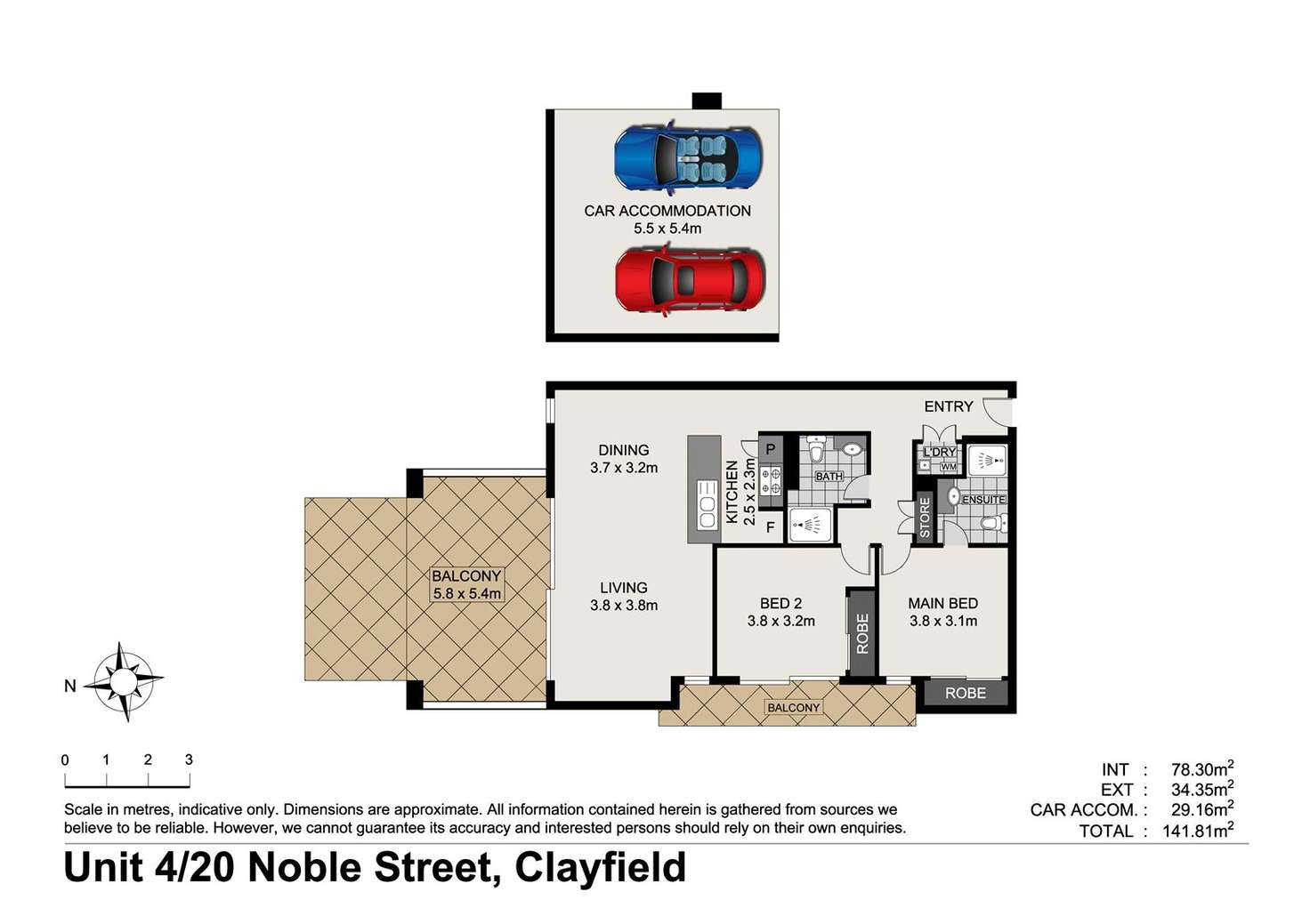 Floorplan of Homely apartment listing, 4/20 Noble St, Clayfield QLD 4011
