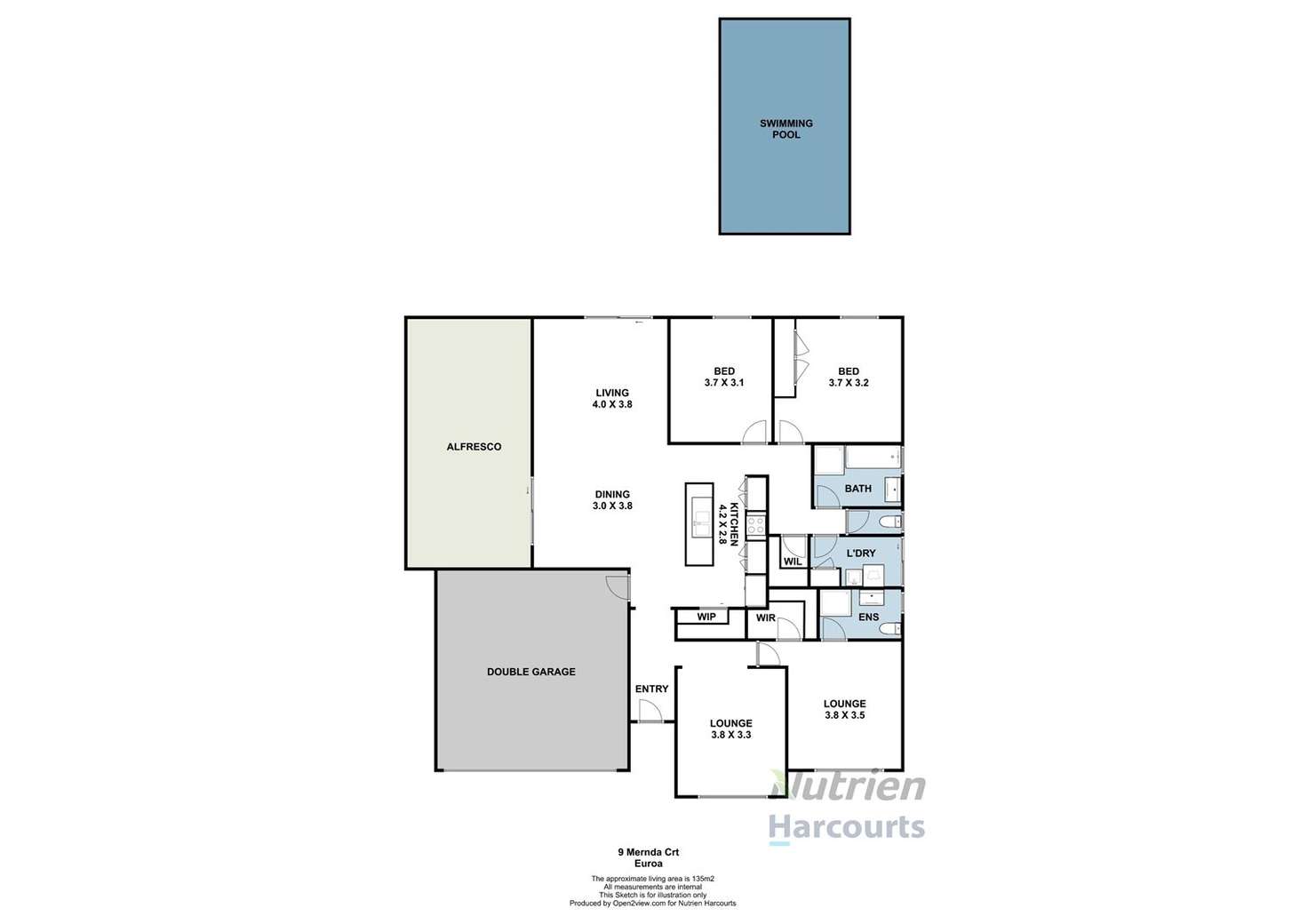 Floorplan of Homely house listing, 9 Mernda Ave, Euroa VIC 3666