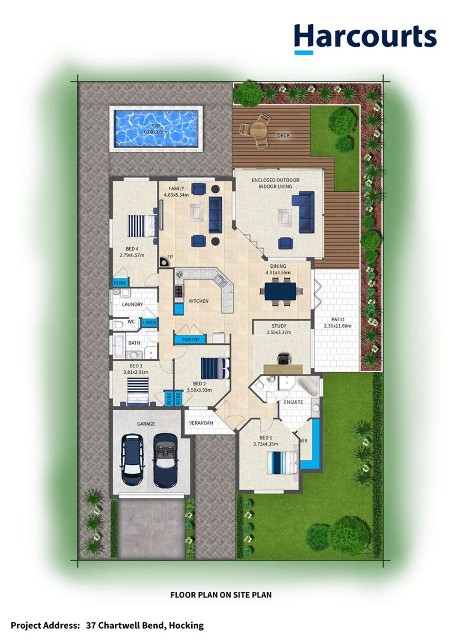 Floorplan of Homely house listing, 37 Chartwell Bend, Hocking WA 6065