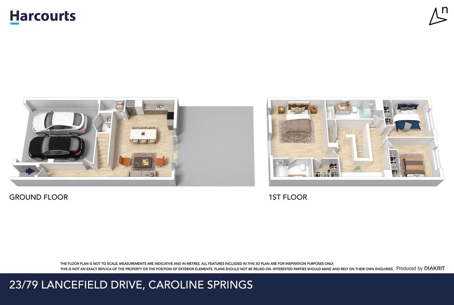Floorplan of Homely townhouse listing, 23/79 Lancefield Drive, Caroline Springs VIC 3023