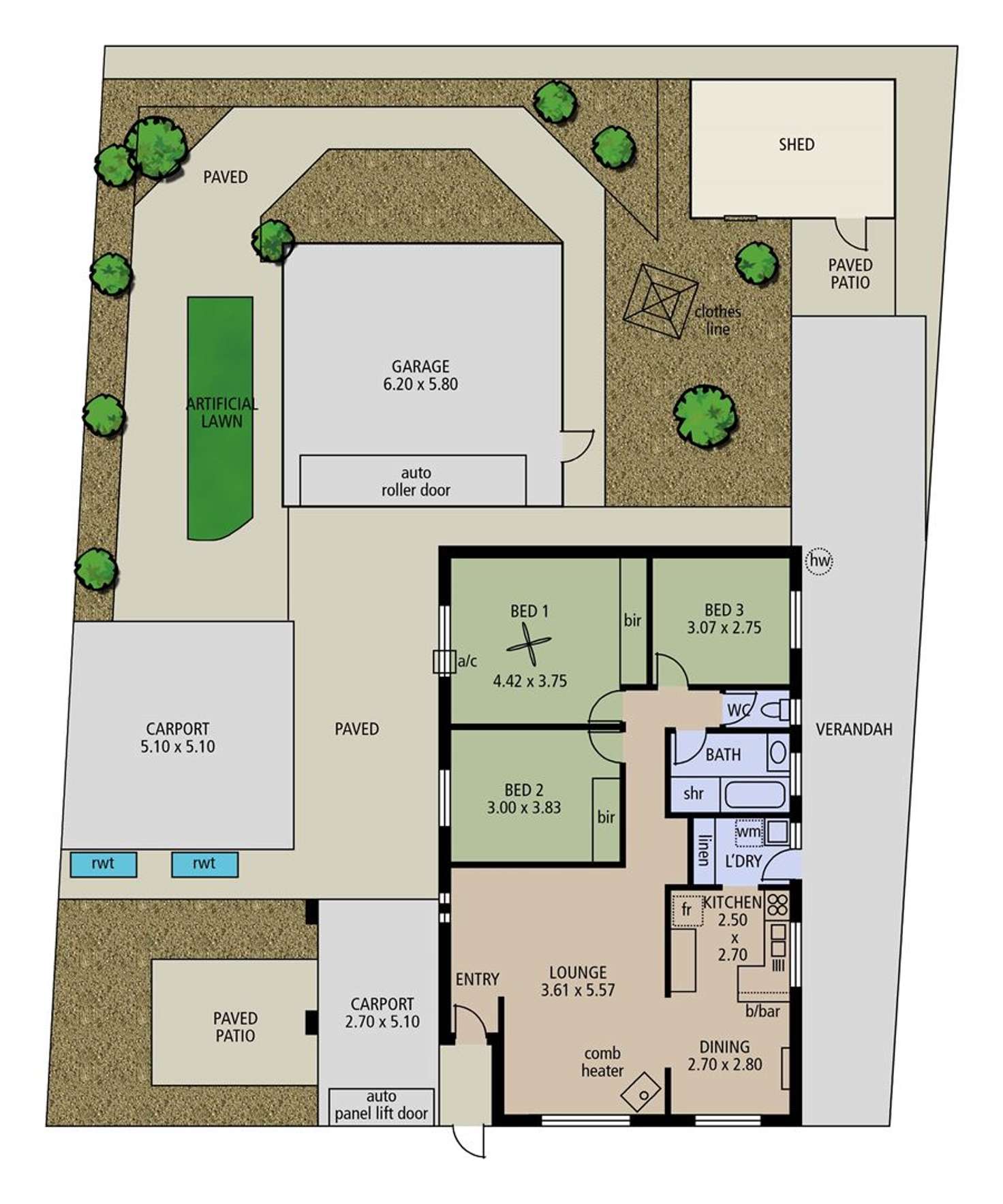 Floorplan of Homely house listing, 14 Paragon Avenue, Aberfoyle Park SA 5159