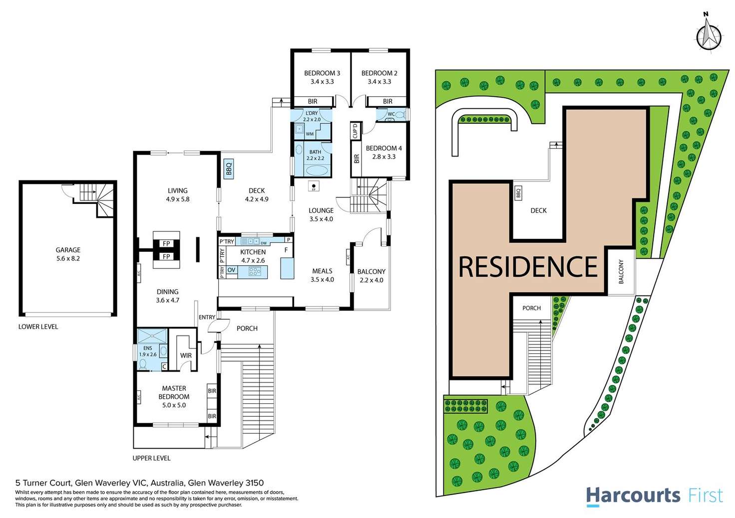 Floorplan of Homely house listing, 5 Turner Court, Glen Waverley VIC 3150