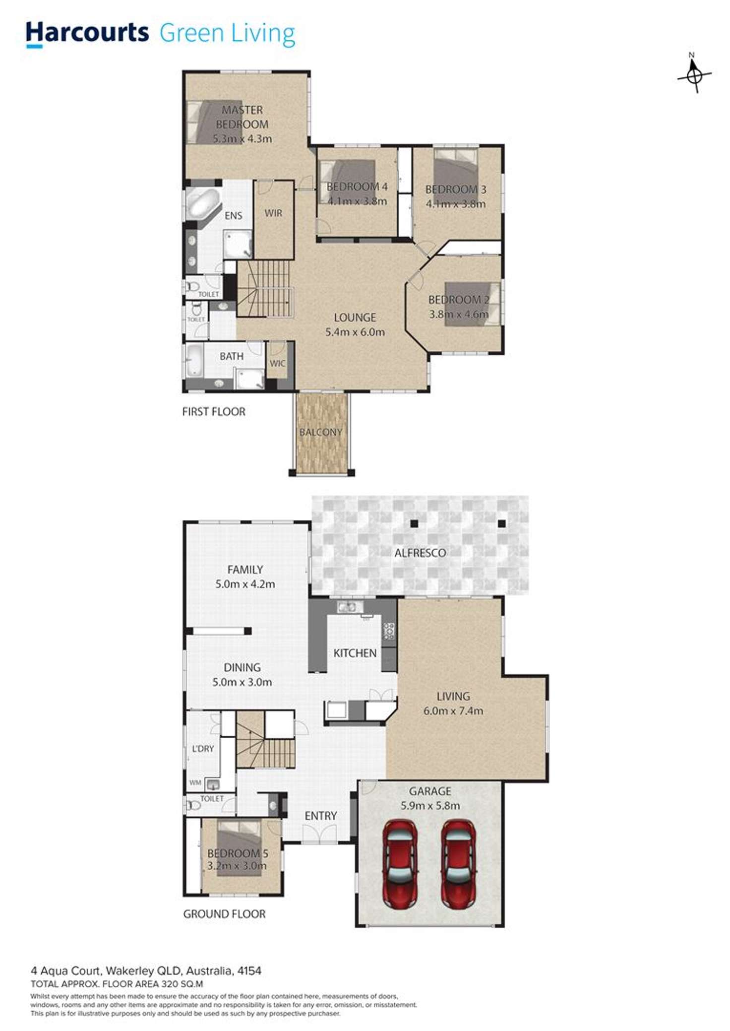 Floorplan of Homely house listing, 4 Aqua Court, Wakerley QLD 4154