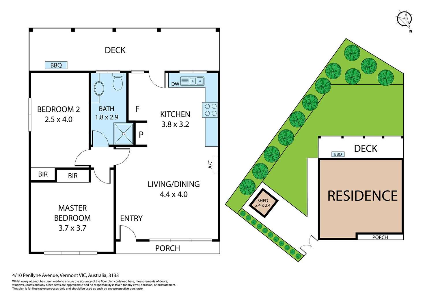 Floorplan of Homely unit listing, 4/10 Penllyne Avenue, Vermont VIC 3133