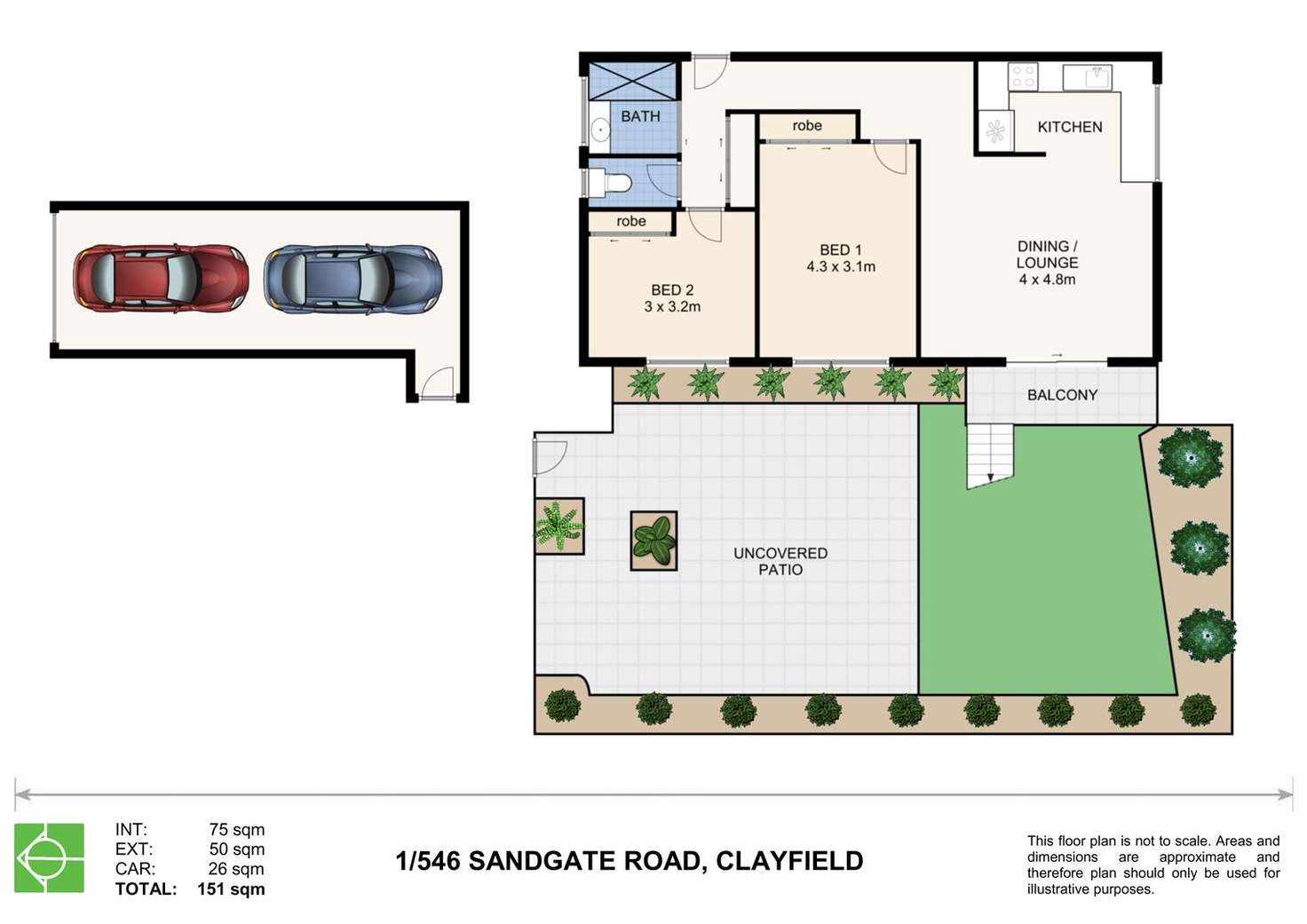 Floorplan of Homely unit listing, 1/546 Sandgate Road, Clayfield QLD 4011
