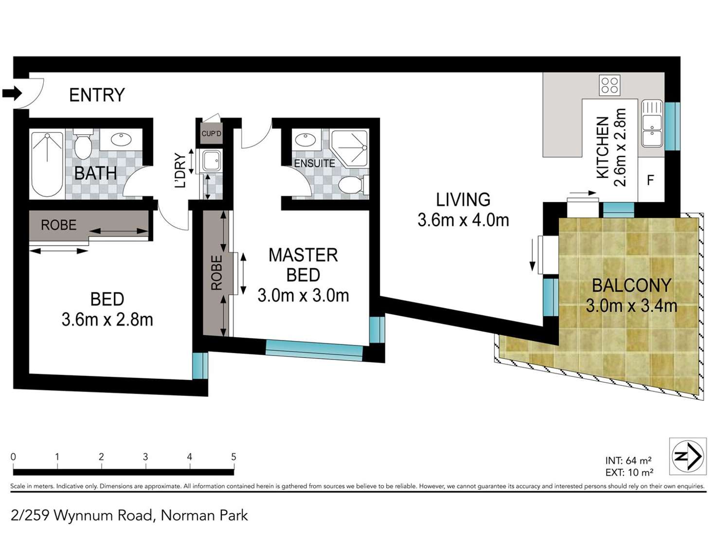 Floorplan of Homely apartment listing, 2/259 Wynnum Road, Norman Park QLD 4170