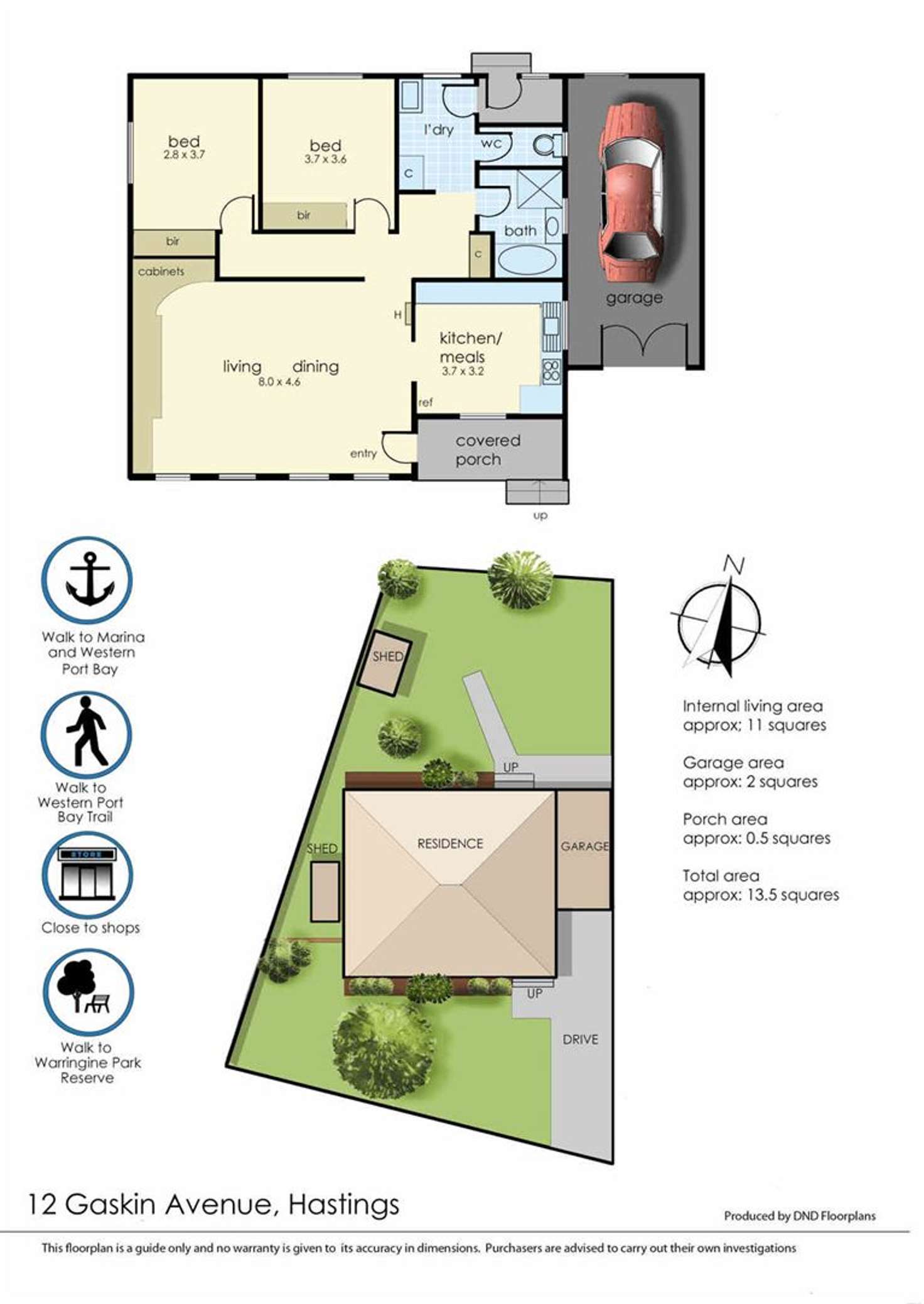 Floorplan of Homely house listing, 12 Gaskin Avenue, Hastings VIC 3915
