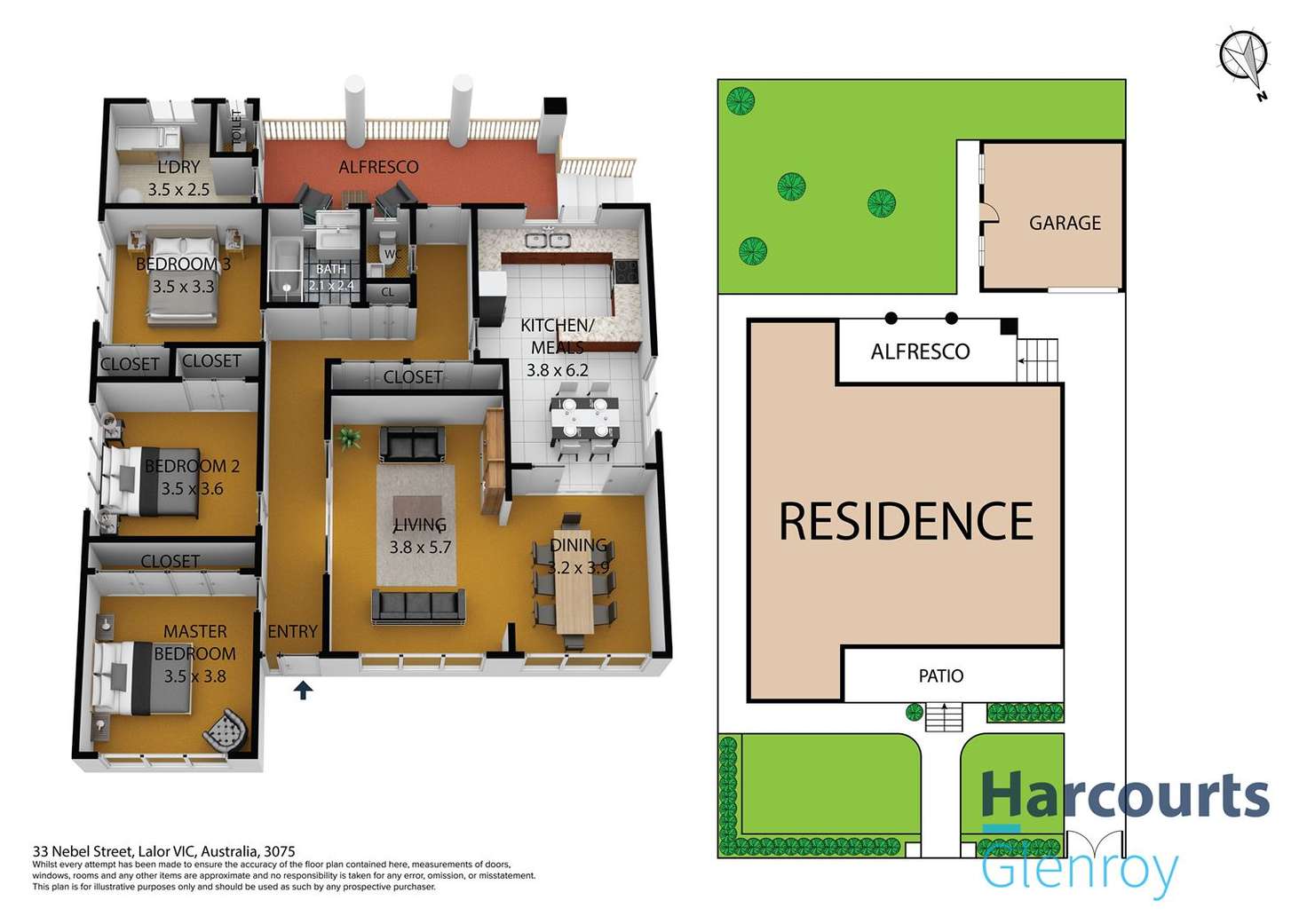 Floorplan of Homely house listing, 33 Nebel Street, Lalor VIC 3075