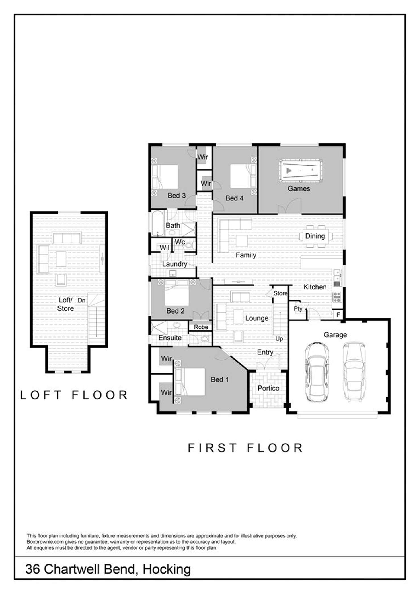 Floorplan of Homely house listing, 36 Chartwell Bend, Hocking WA 6065