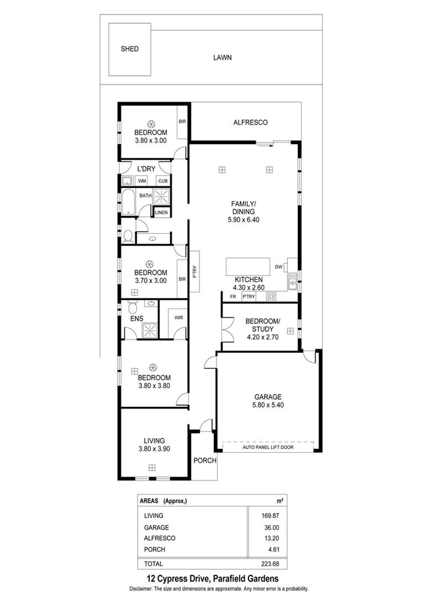 Floorplan of Homely house listing, 12 Cypress Drive, Parafield Gardens SA 5107