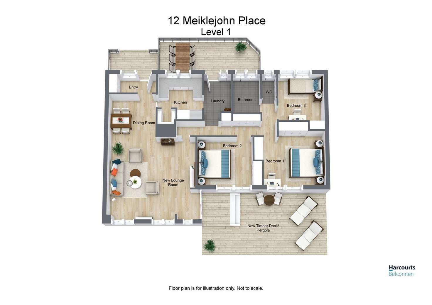 Floorplan of Homely house listing, 12 Meiklejohn Place, Flynn ACT 2615