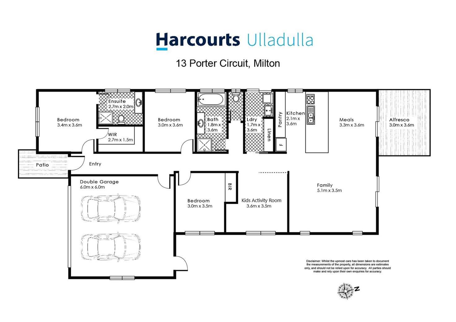 Floorplan of Homely house listing, 13 Porter Circuit, Milton NSW 2538