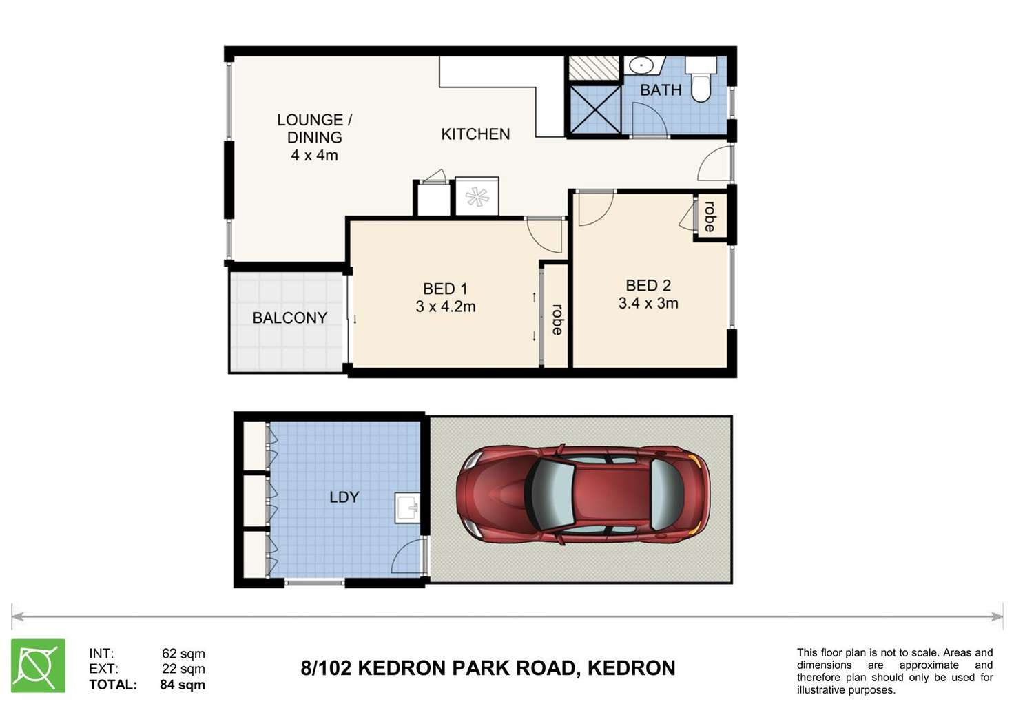 Floorplan of Homely unit listing, 8/102 Kedron Park Road, Wooloowin QLD 4030