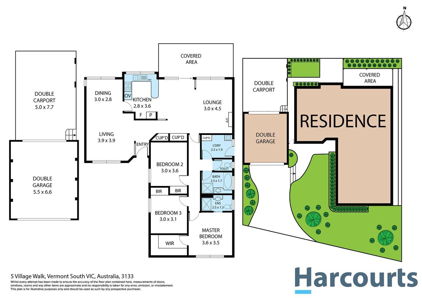 Floorplan of Homely house listing, 5 Village Walk, Vermont South VIC 3133