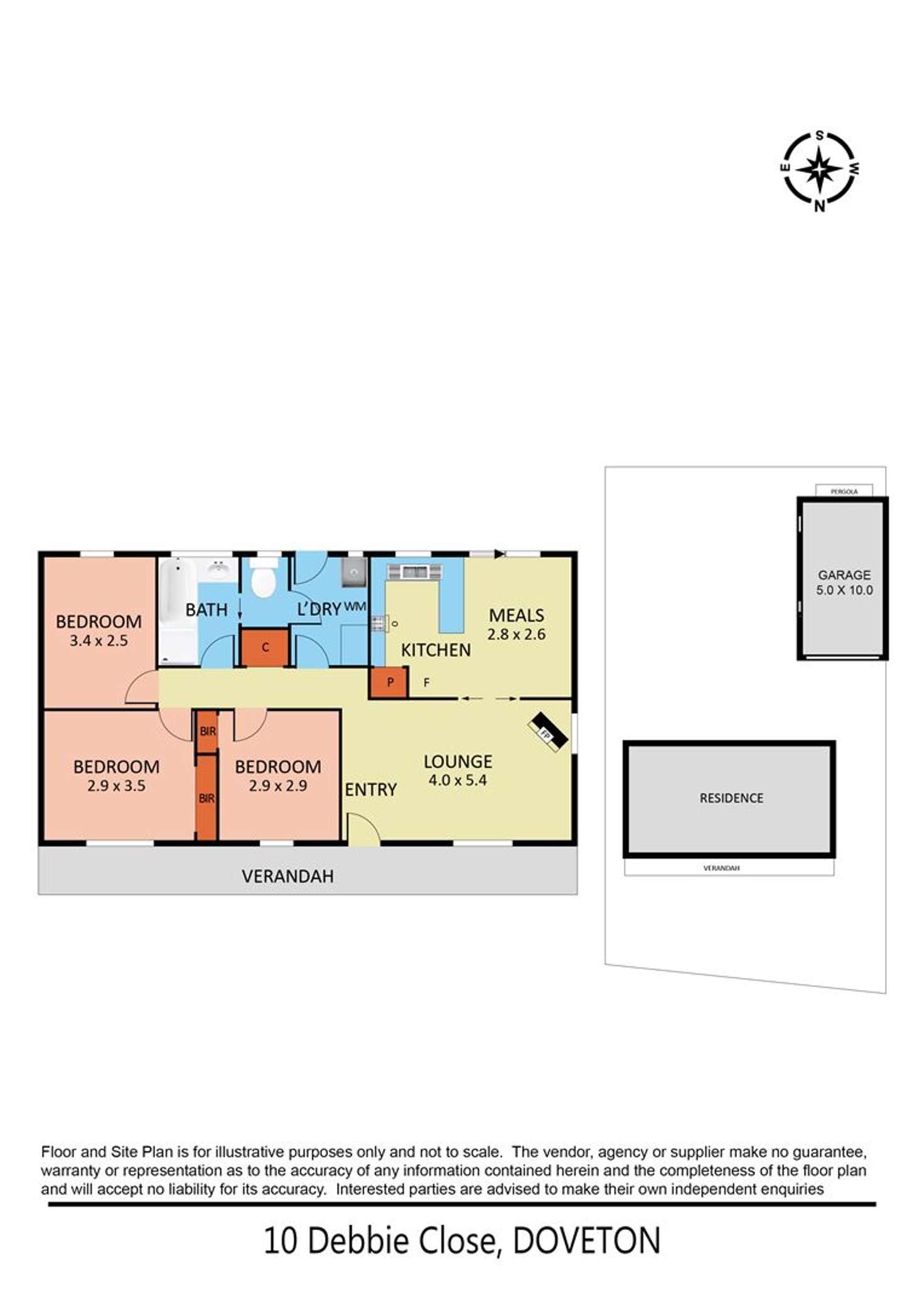 Floorplan of Homely house listing, 10 Debbie Close, Doveton VIC 3177