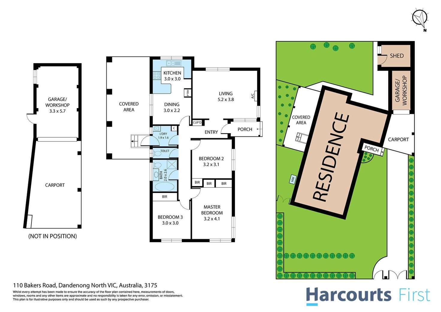Floorplan of Homely house listing, 110 Bakers Road, Dandenong North VIC 3175