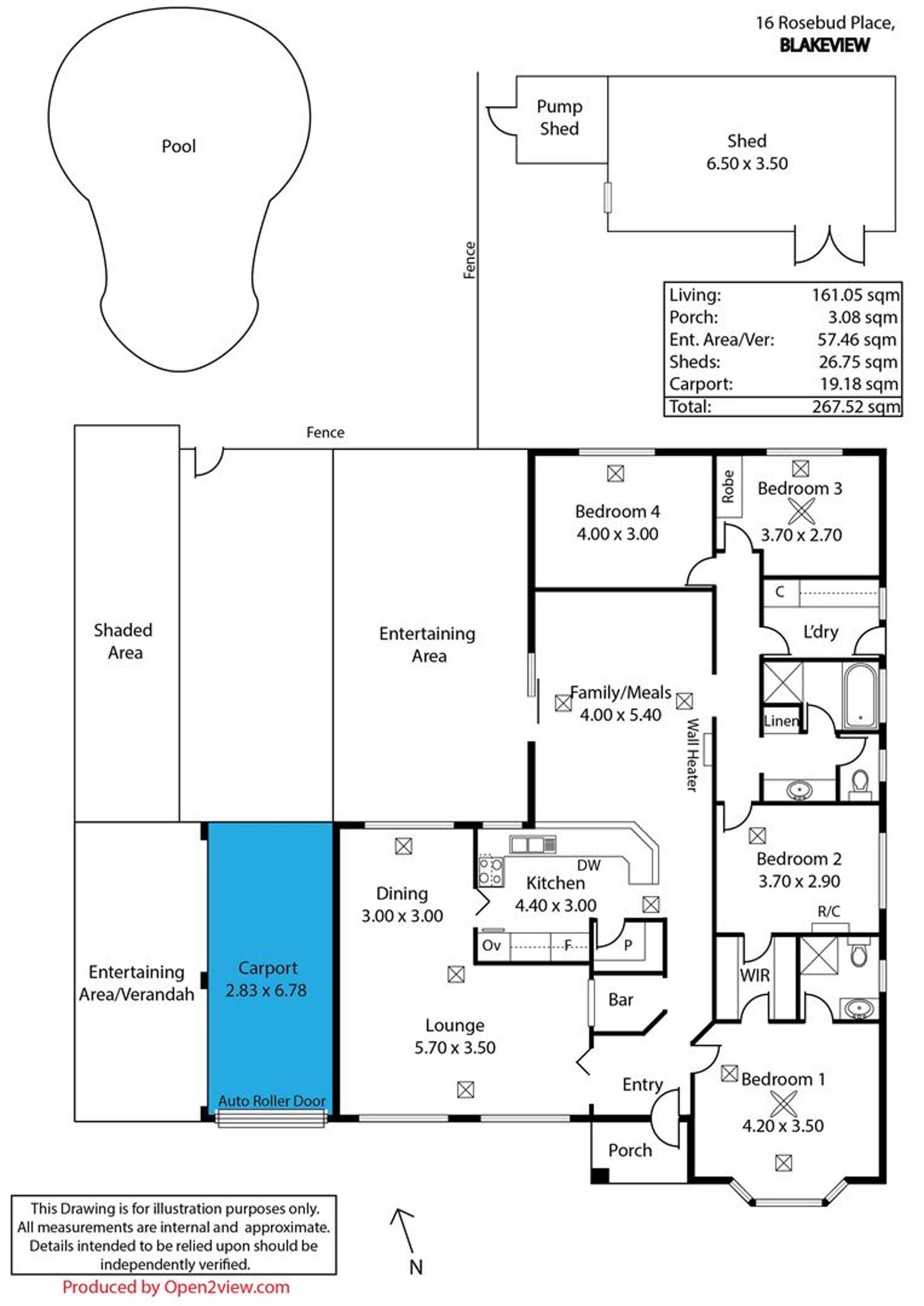 Floorplan of Homely house listing, 16 Rosebud Place, Blakeview SA 5114