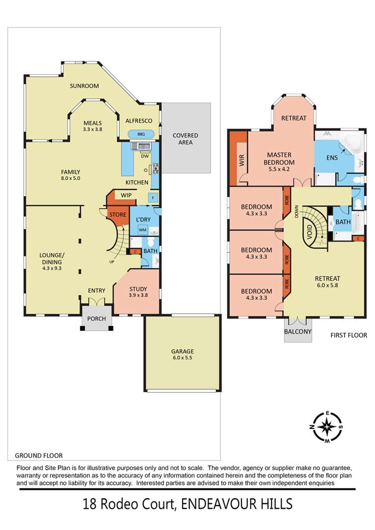 Floorplan of Homely house listing, 18 Rodeo Court, Endeavour Hills VIC 3802