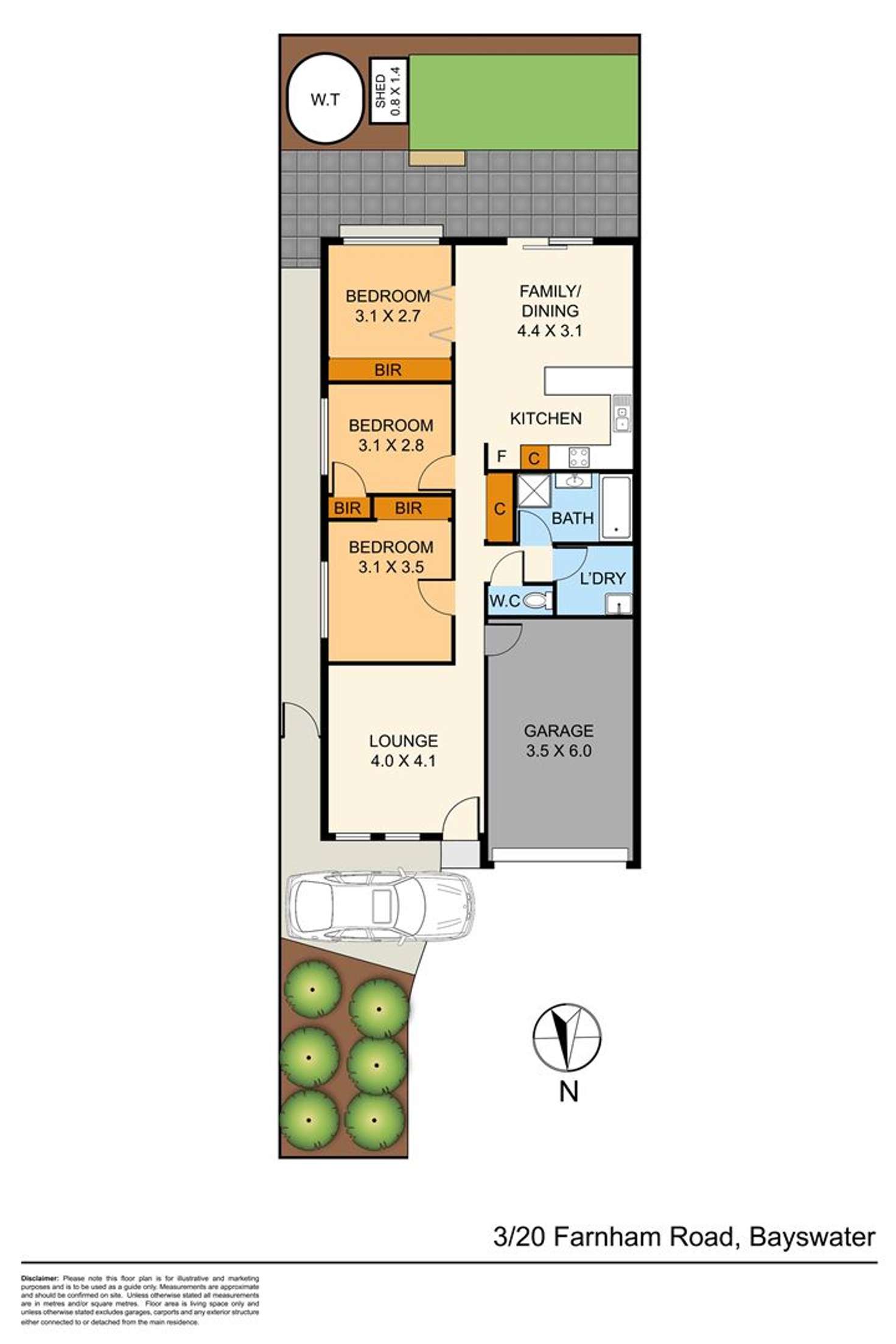 Floorplan of Homely unit listing, 3/20 Farnham Road, Bayswater VIC 3153