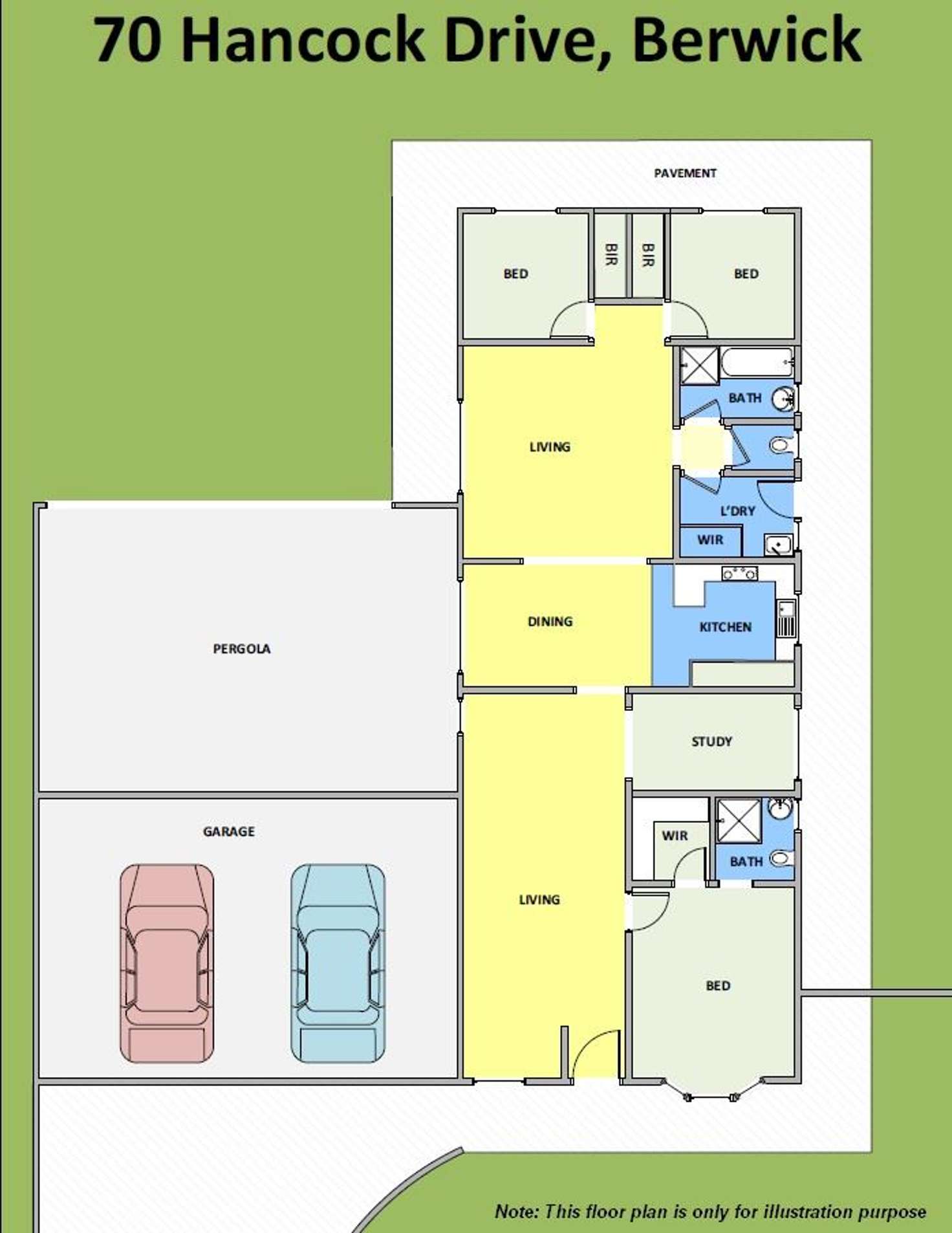 Floorplan of Homely house listing, 70 Hancock Drive, Berwick VIC 3806