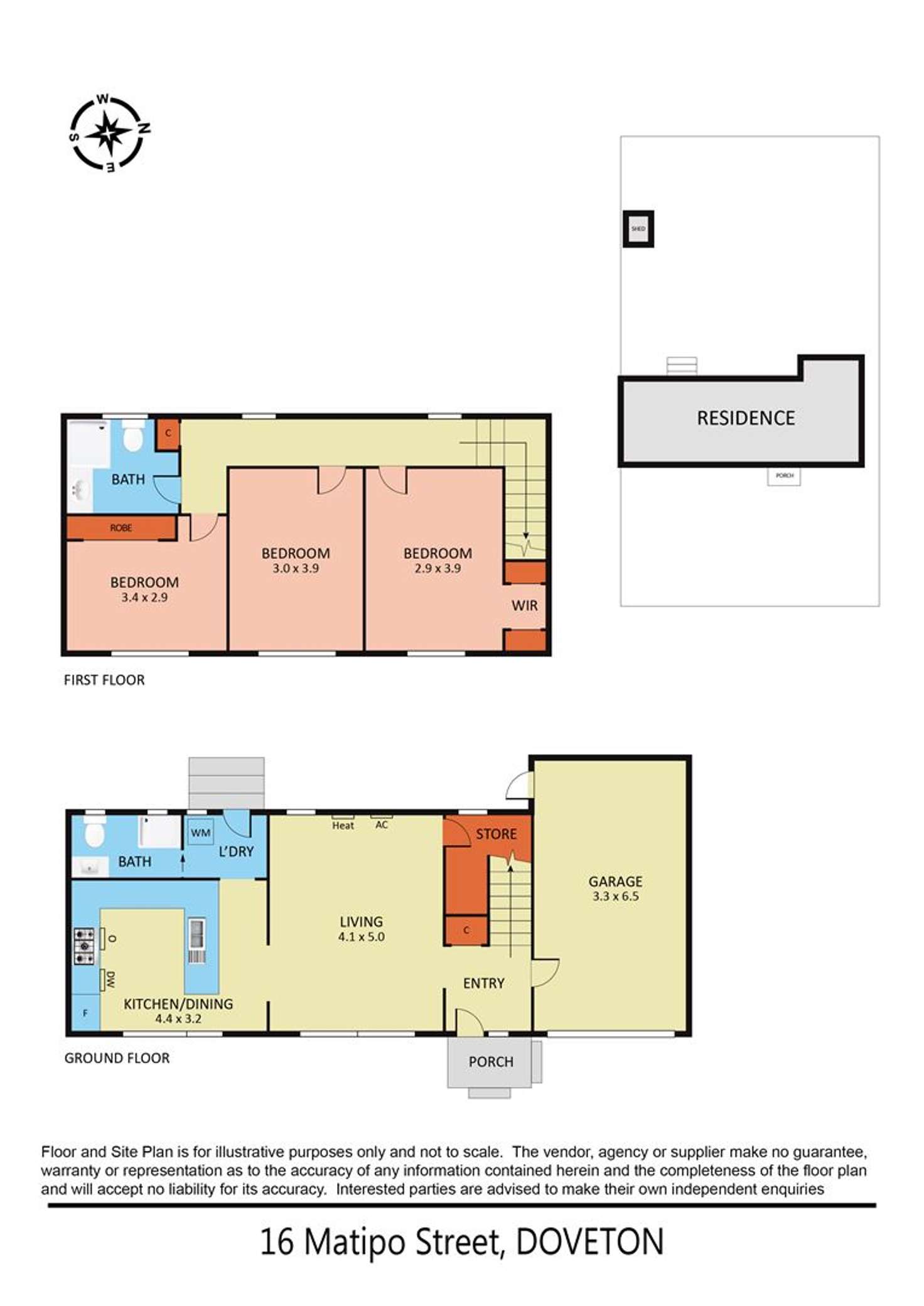 Floorplan of Homely house listing, 16 Matipo Street, Doveton VIC 3177