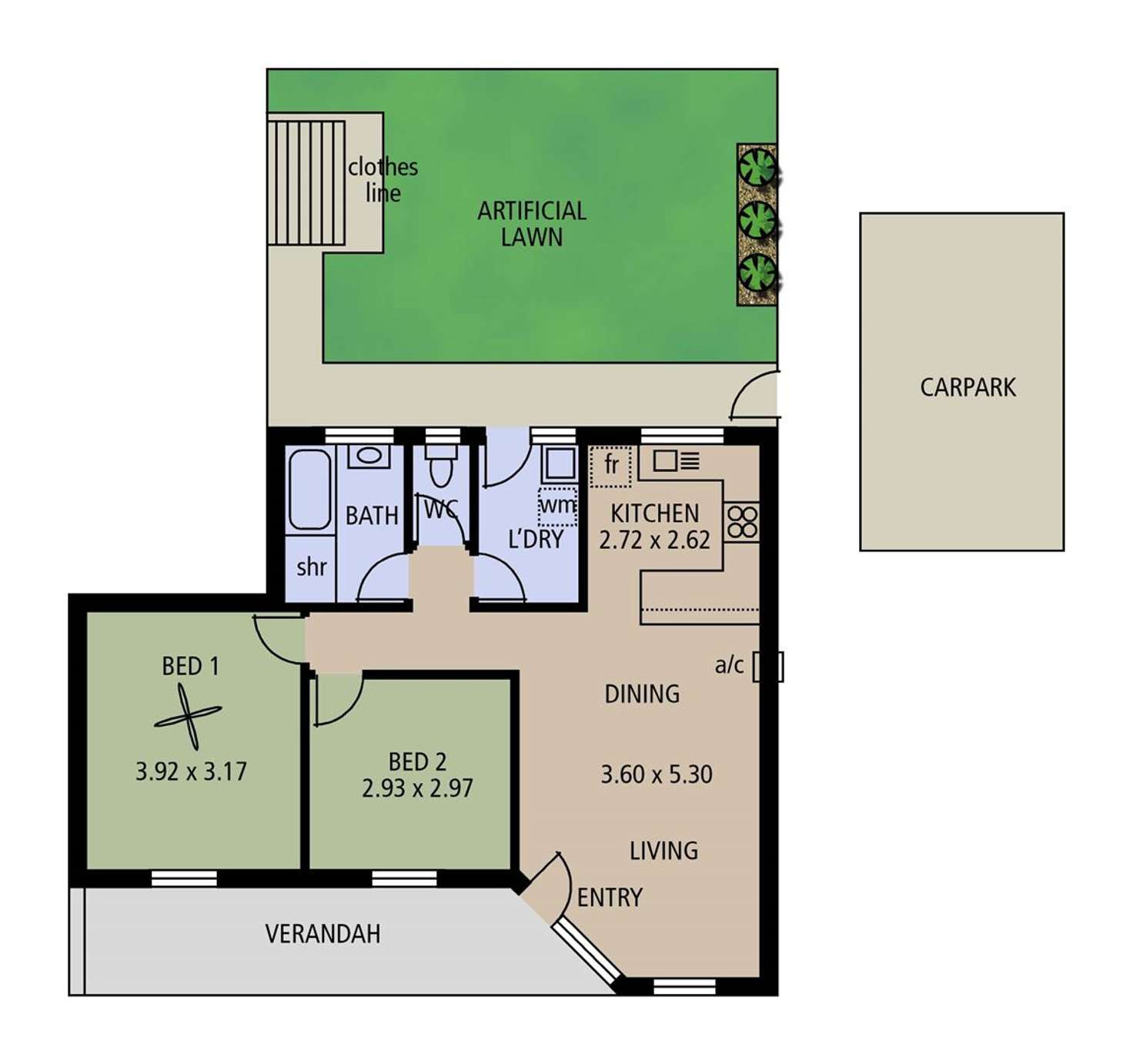 Floorplan of Homely unit listing, 16/225-227 Brodie Road, Morphett Vale SA 5162