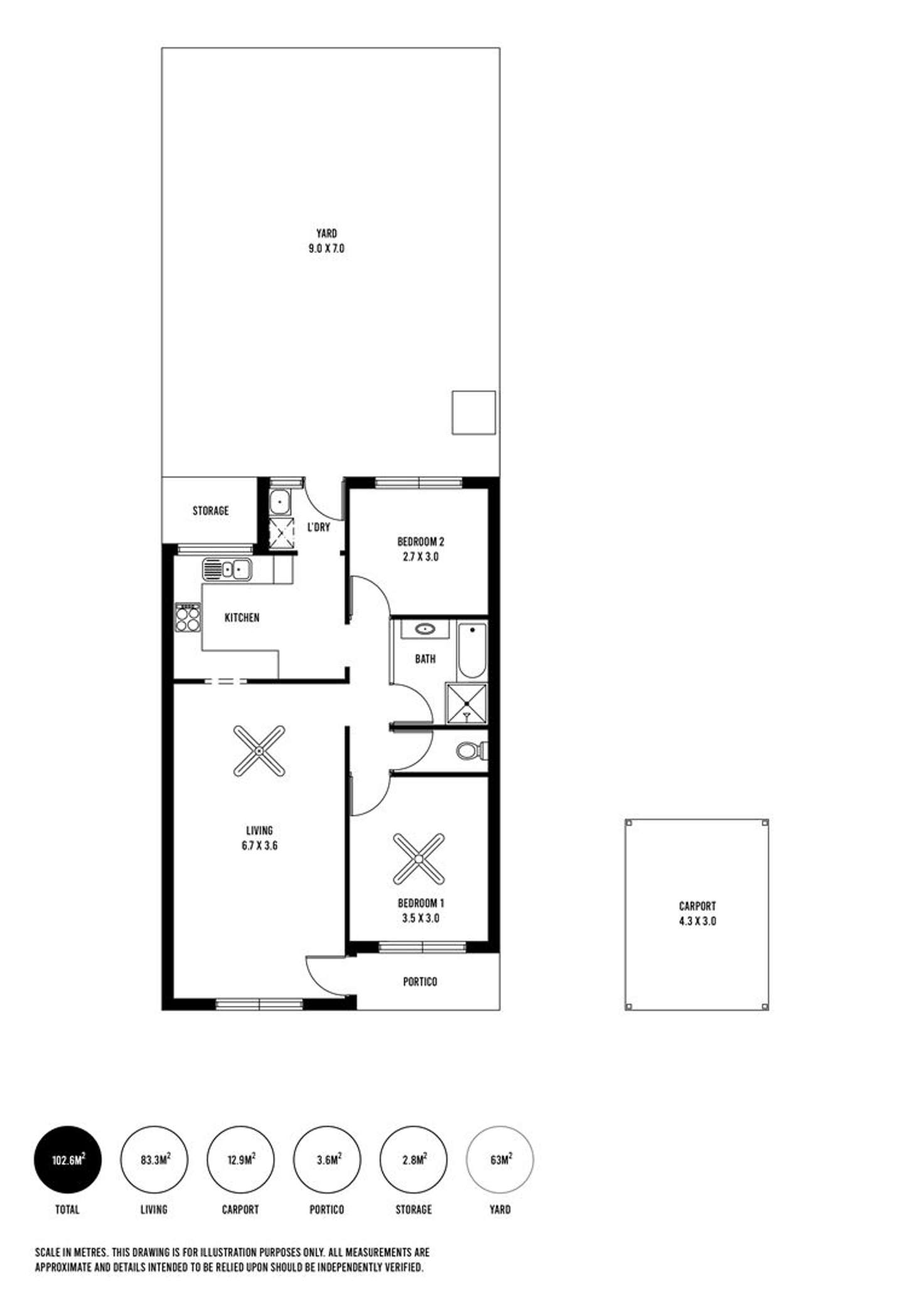 Floorplan of Homely unit listing, 2/40 Byron  Avenue, Clovelly Park SA 5042