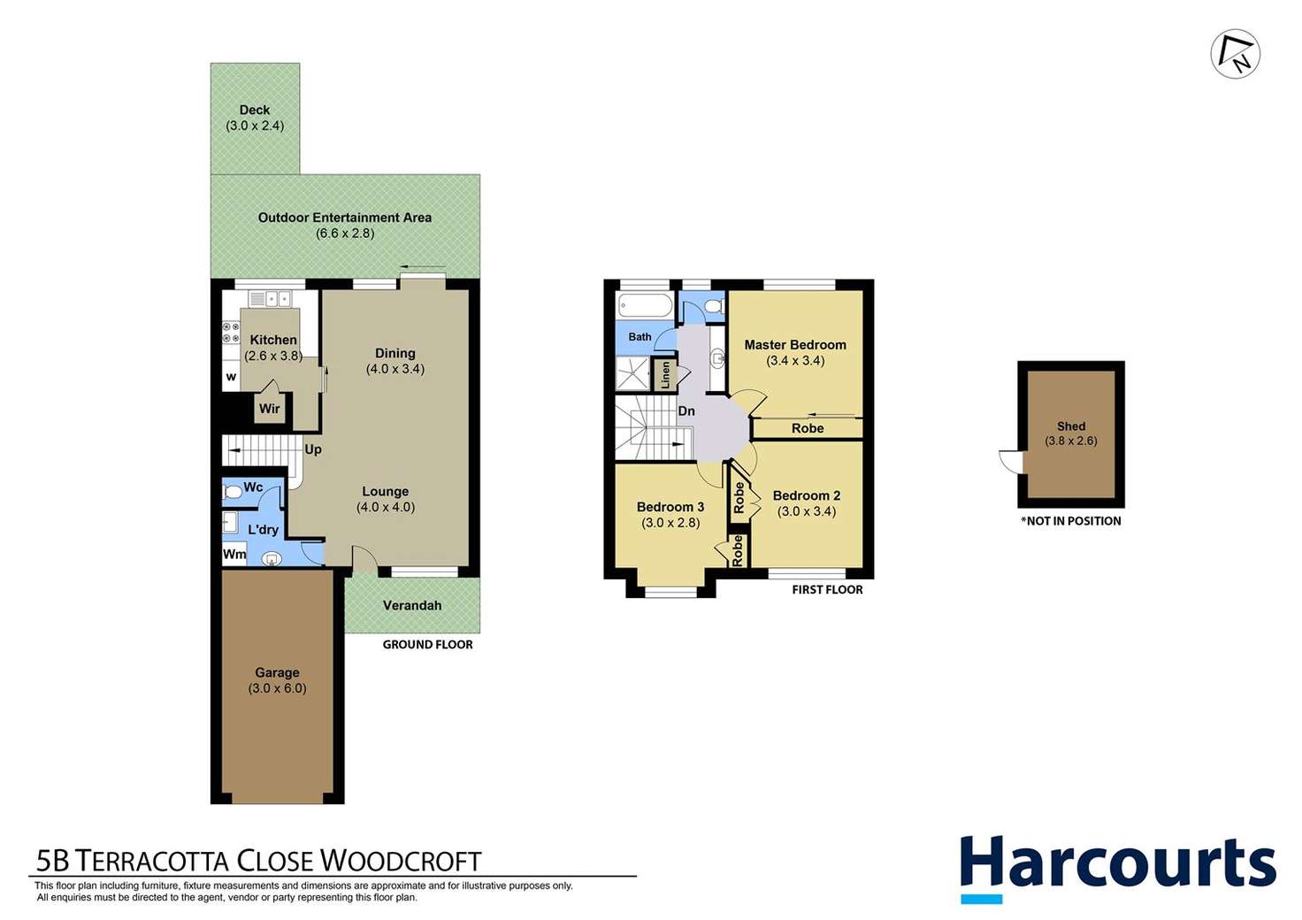 Floorplan of Homely semiDetached listing, 5B Terracotta Close, Woodcroft NSW 2767
