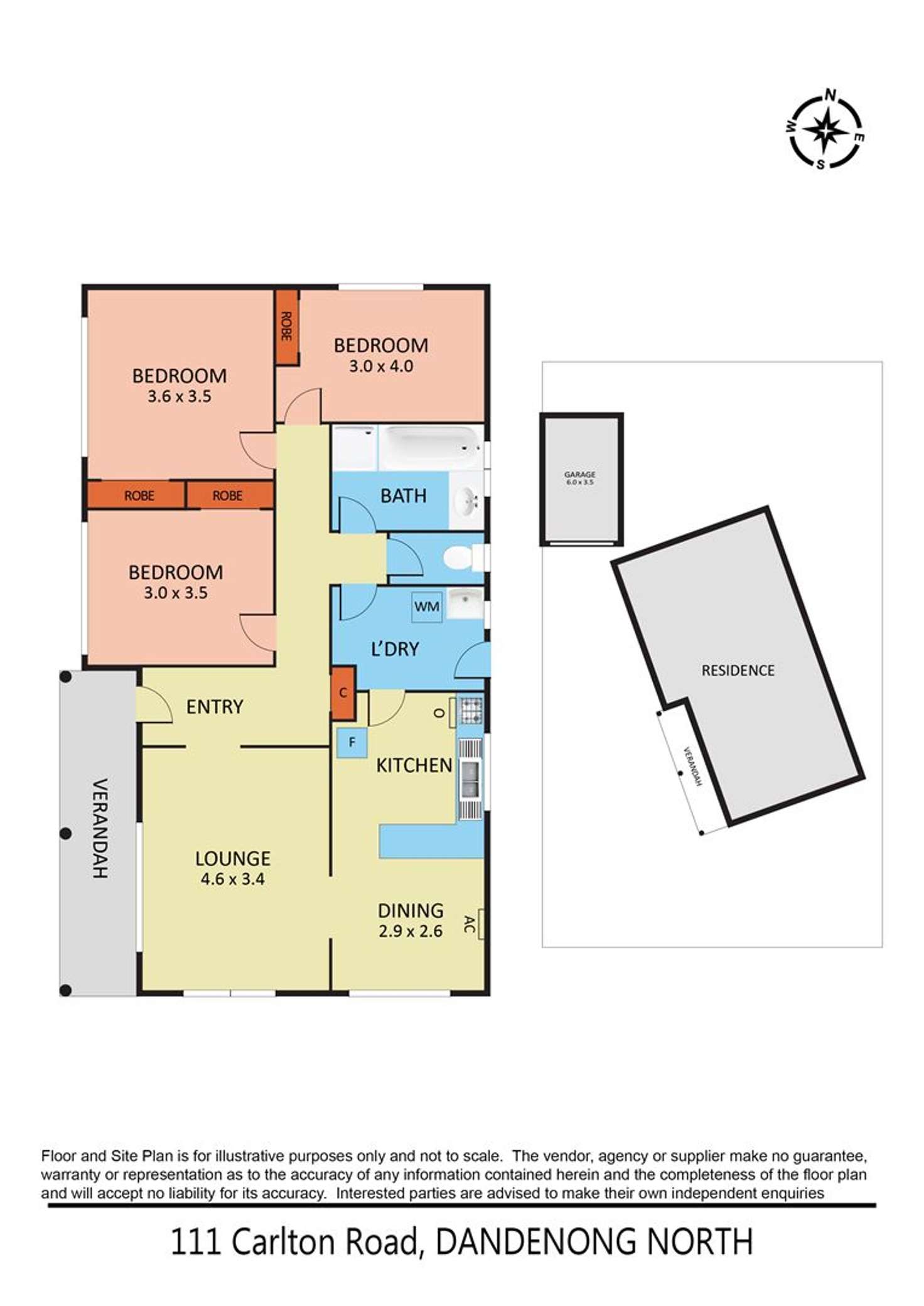 Floorplan of Homely house listing, 111 Carlton Road, Dandenong North VIC 3175