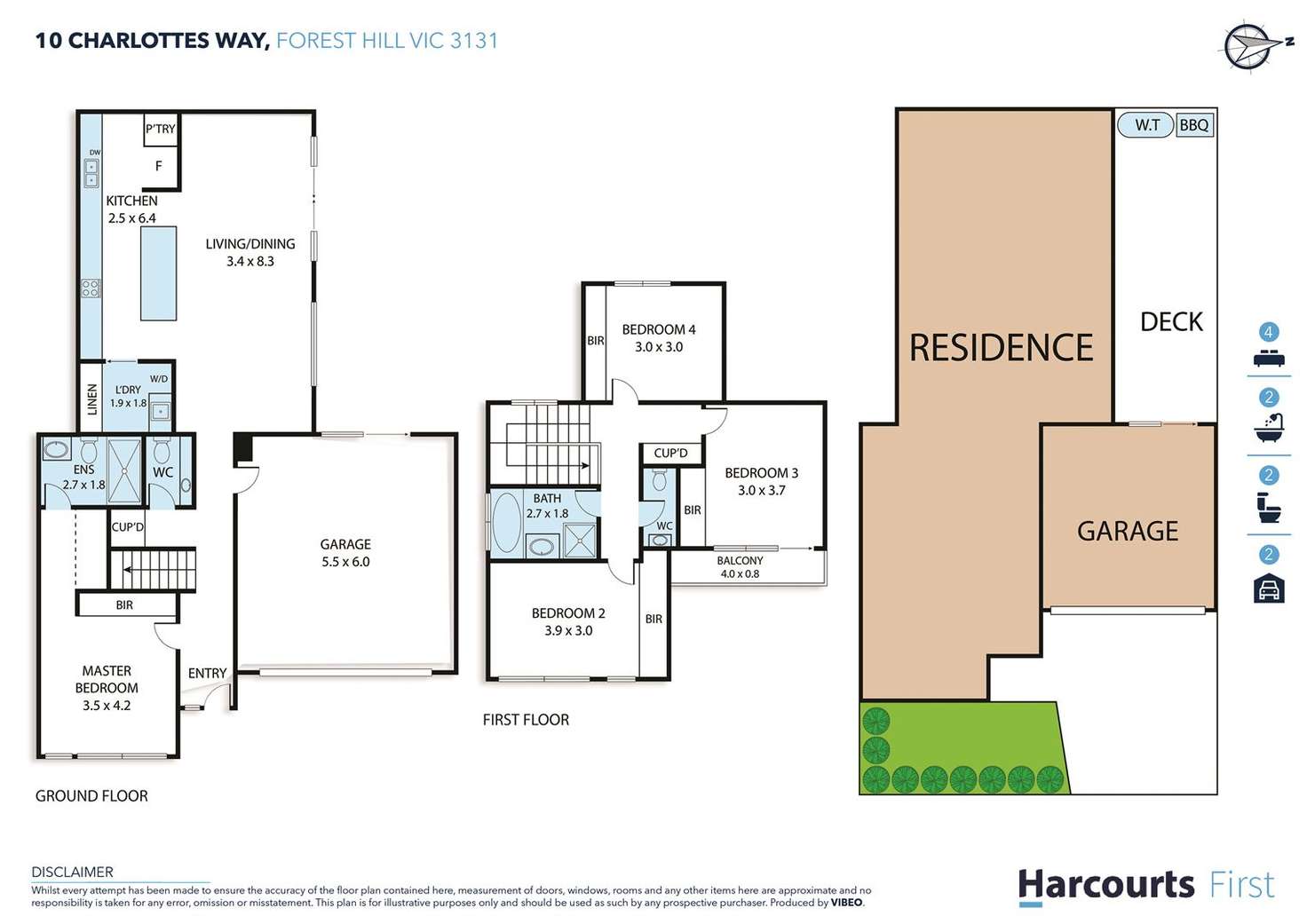 Floorplan of Homely house listing, 10 Charlottes Way, Forest Hill VIC 3131