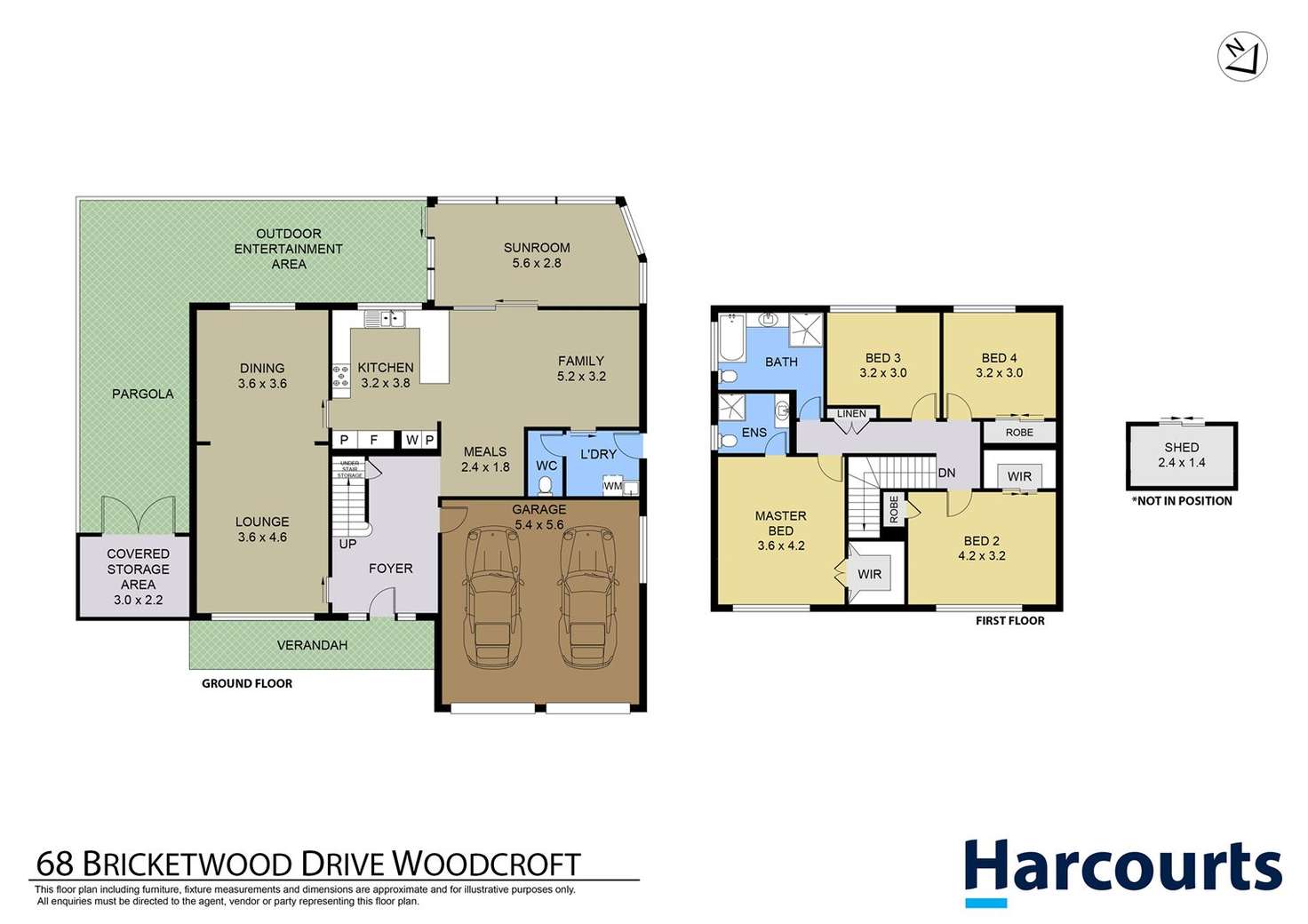 Floorplan of Homely house listing, 68 Bricketwood Drive, Woodcroft NSW 2767