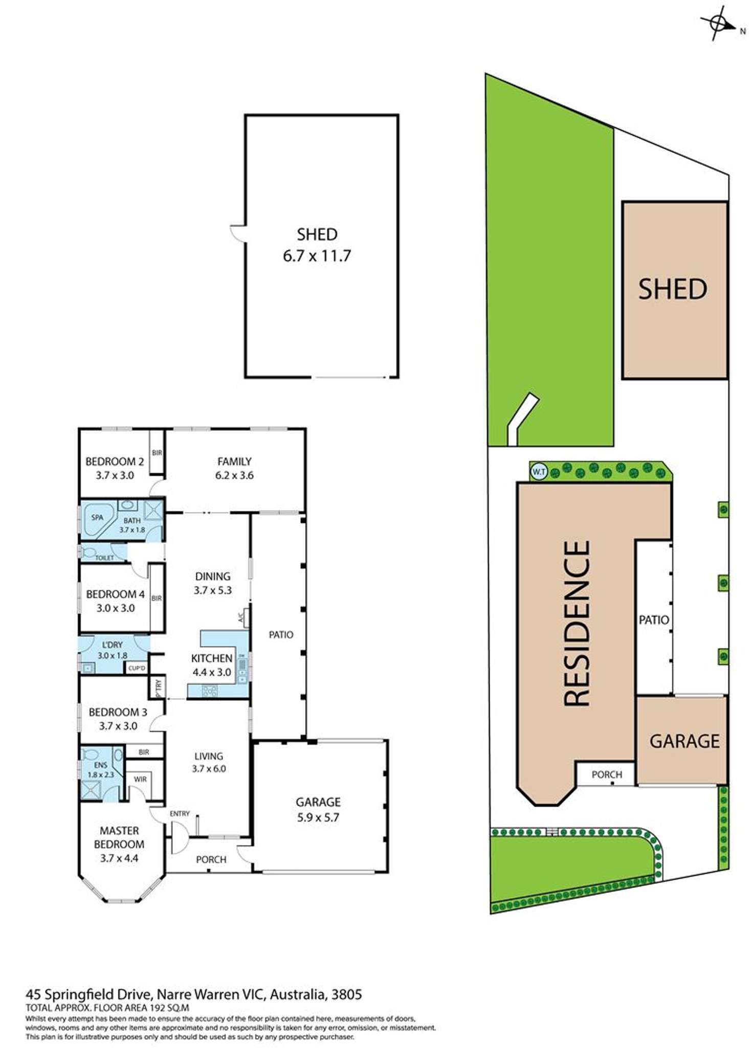 Floorplan of Homely house listing, 45 Springfield Drive, Narre Warren VIC 3805