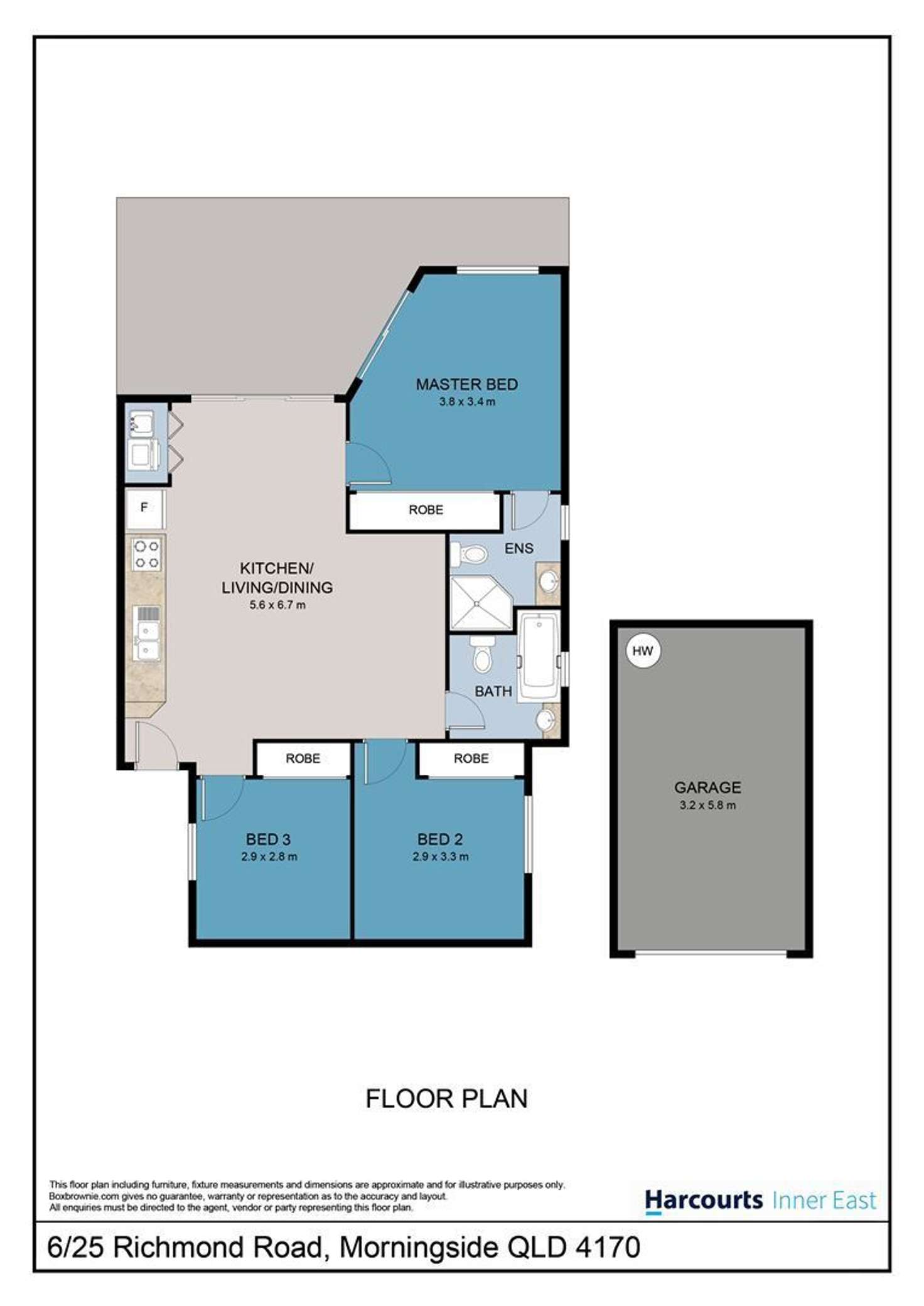 Floorplan of Homely unit listing, 6/25 Richmond Road, Morningside QLD 4170