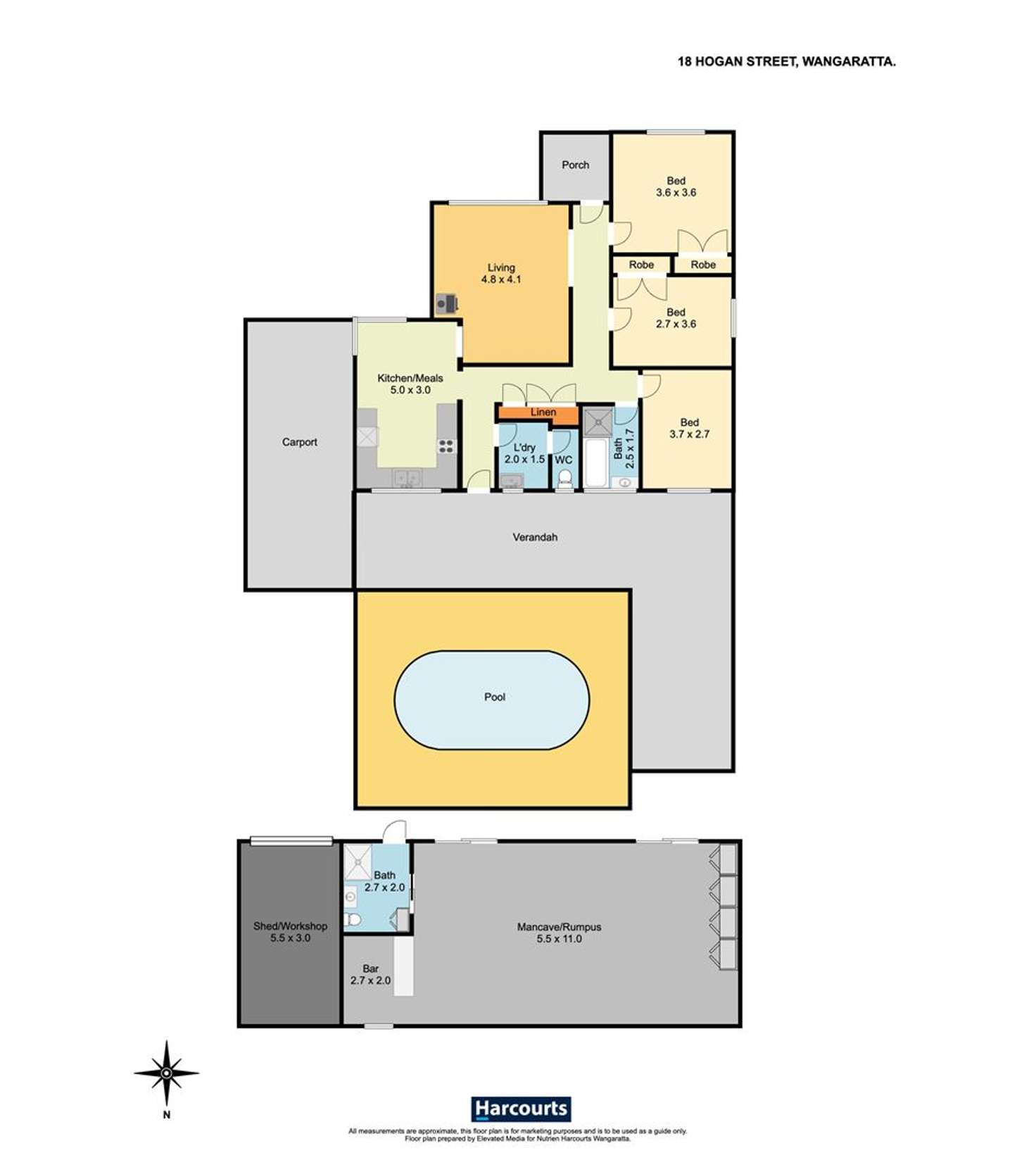 Floorplan of Homely house listing, 18 Hogan Street, Wangaratta VIC 3677