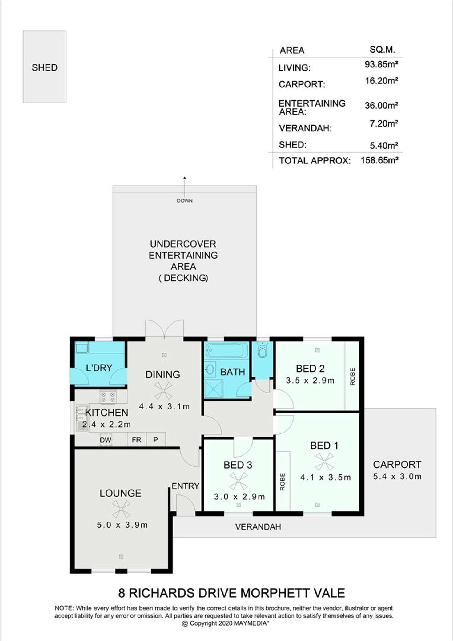 Floorplan of Homely house listing, 8 Richards Drive, Morphett Vale SA 5162