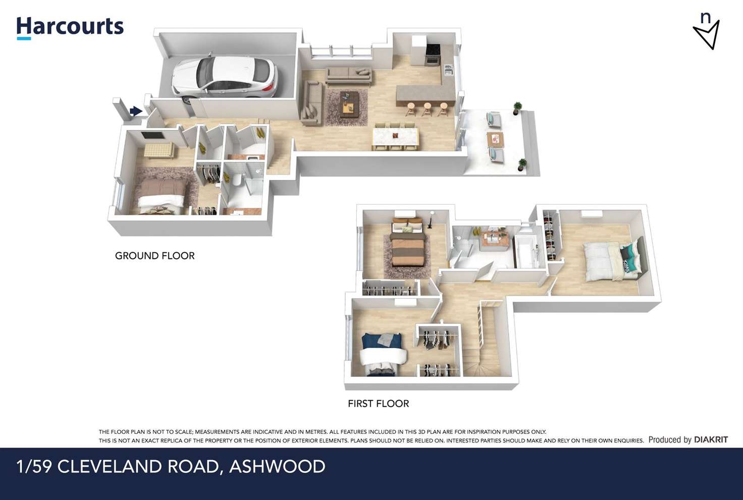 Floorplan of Homely townhouse listing, 1/59 Cleveland Road, Ashwood VIC 3147