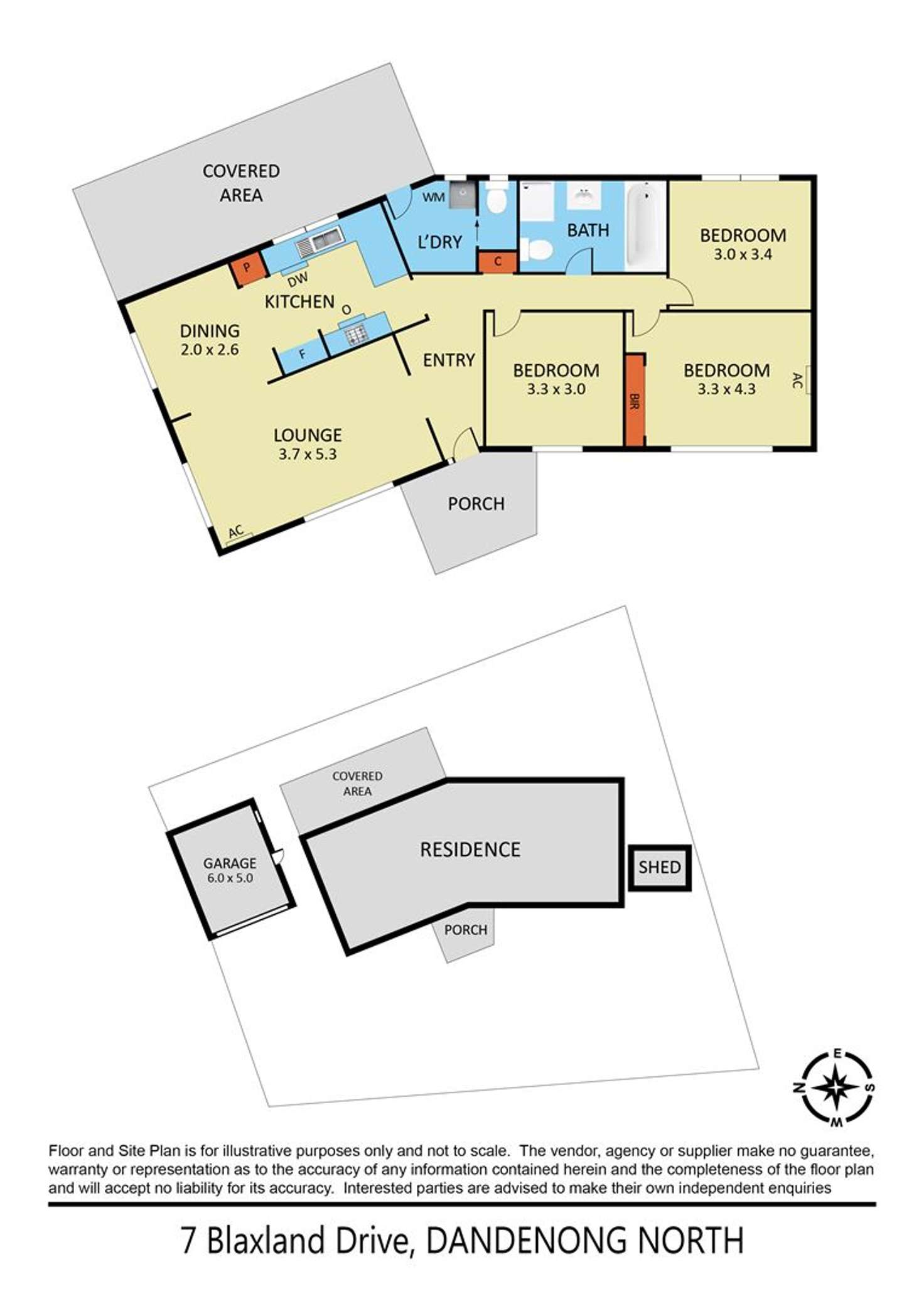 Floorplan of Homely house listing, 7 Blaxland Drive, Dandenong North VIC 3175