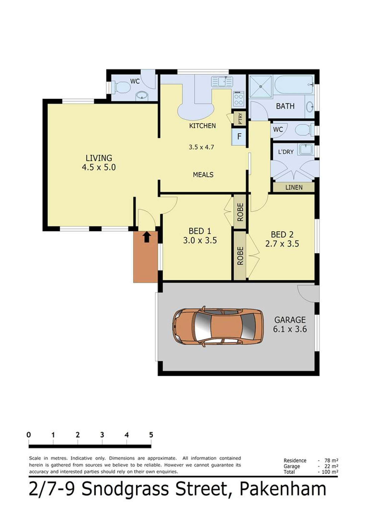Floorplan of Homely unit listing, 2/7-9 Snodgrass Street, Pakenham VIC 3810