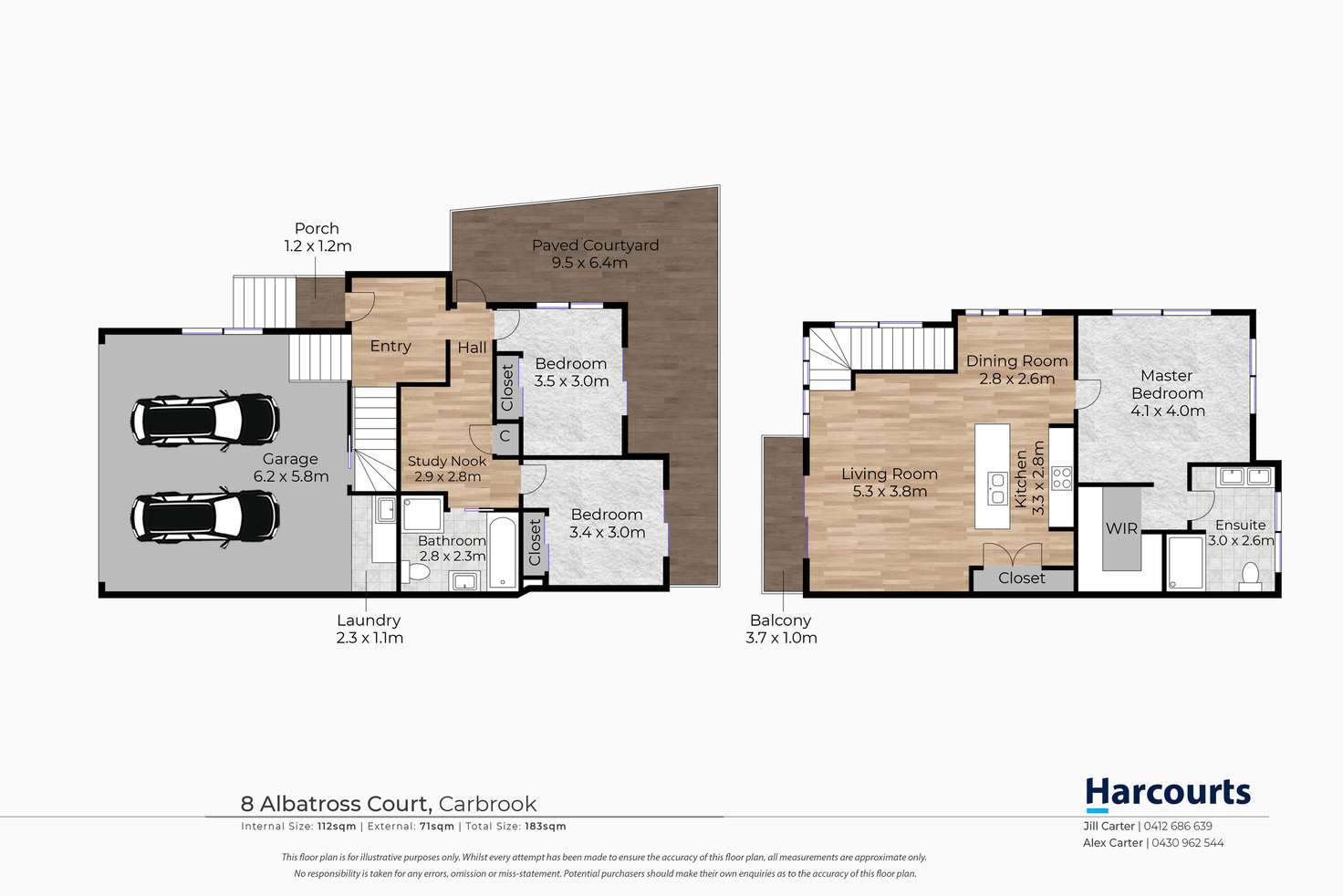 Floorplan of Homely townhouse listing, 8 Albatross Court, Carbrook QLD 4130