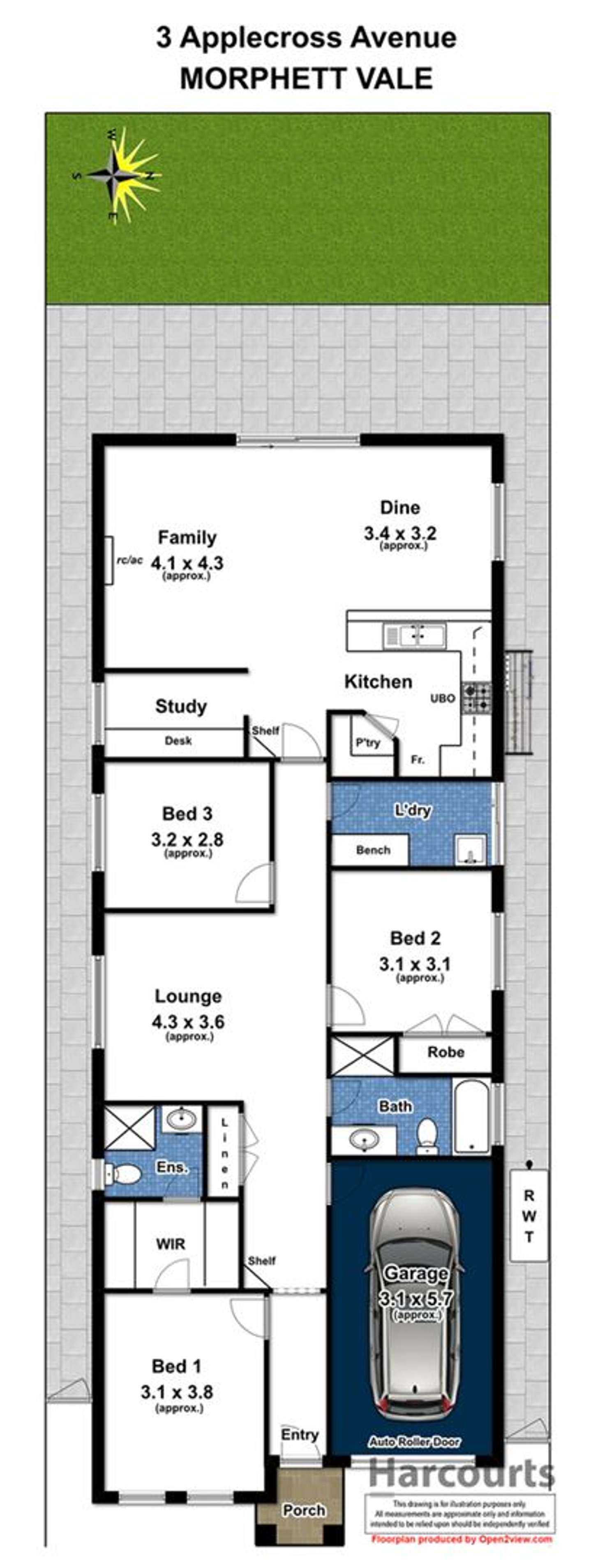 Floorplan of Homely house listing, 3 Applecross Avenue, Morphett Vale SA 5162