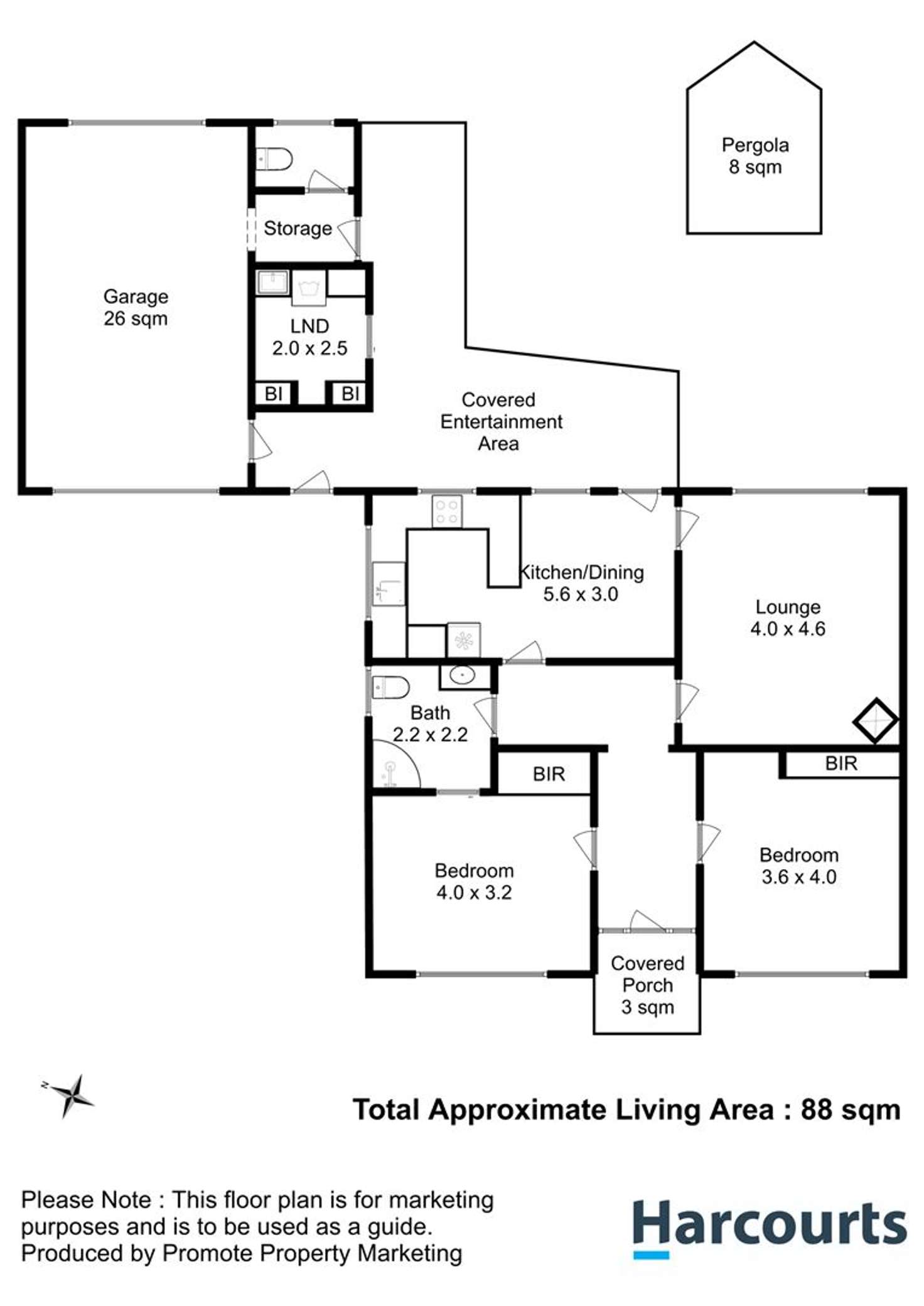 Floorplan of Homely house listing, 25 Gatehouse Street, Moonah TAS 7009