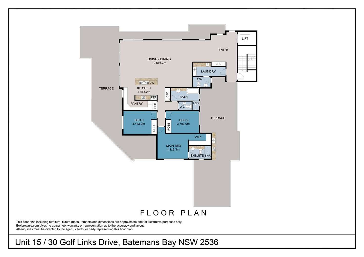 Floorplan of Homely apartment listing, 15/30 Golf Links Drive, Batemans Bay NSW 2536