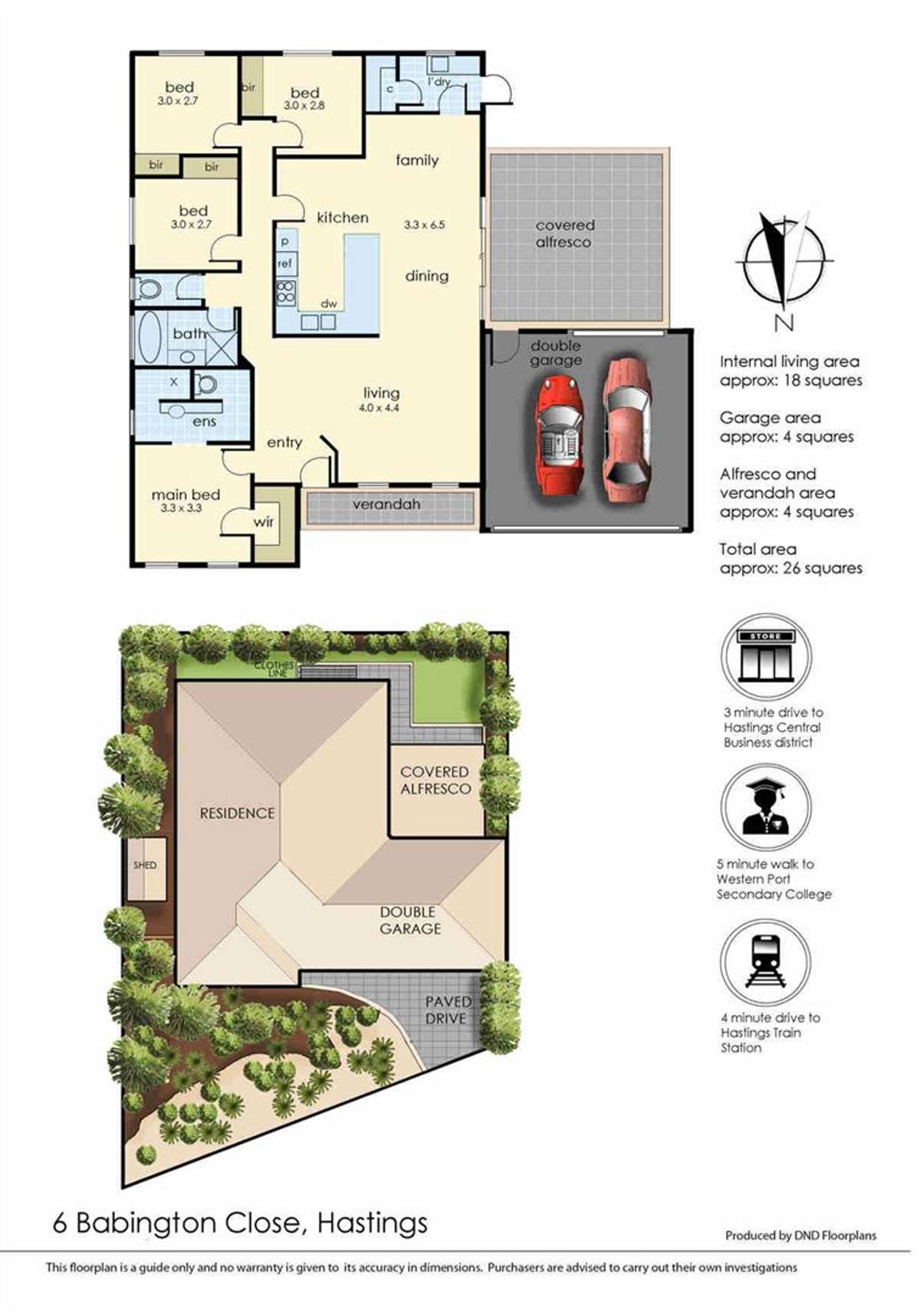 Floorplan of Homely house listing, 6 Babington Close, Hastings VIC 3915